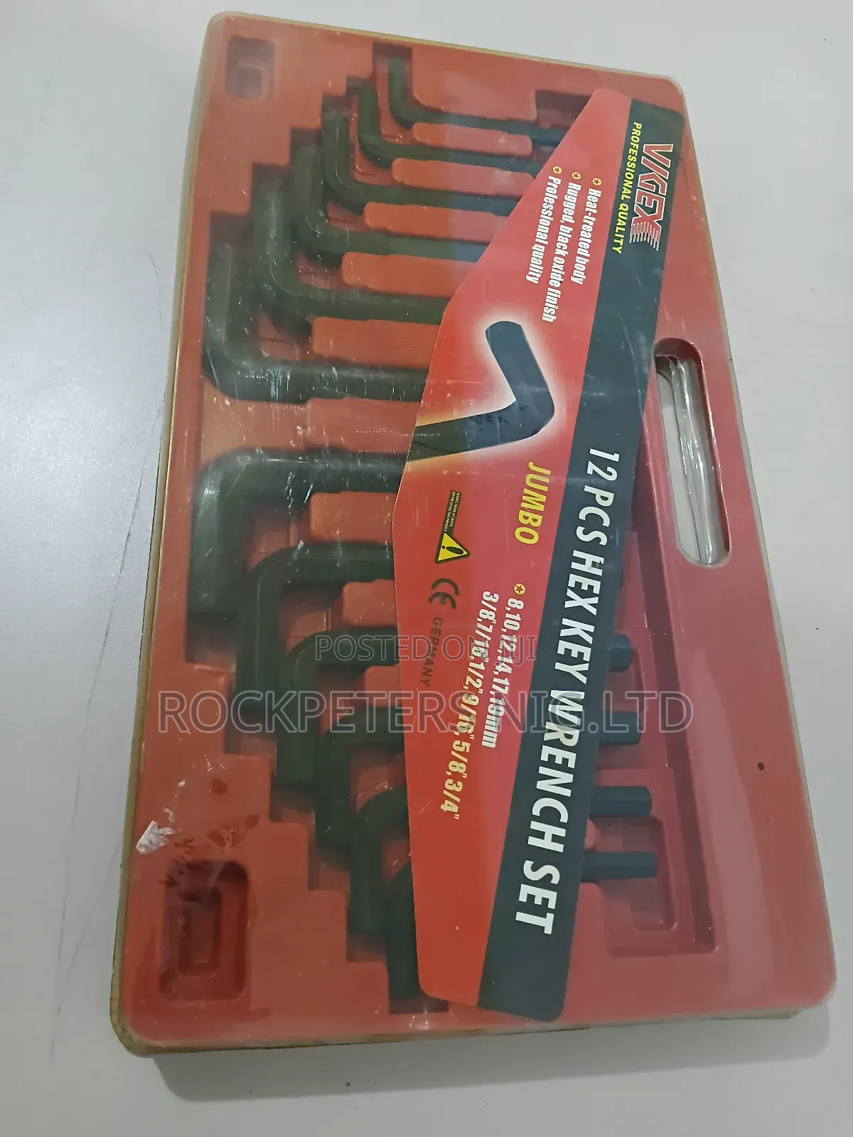 Vigex 8-19mm, 3/8′′-3/4′′ 12pcs Hex Allen Key – Metrics /Inches