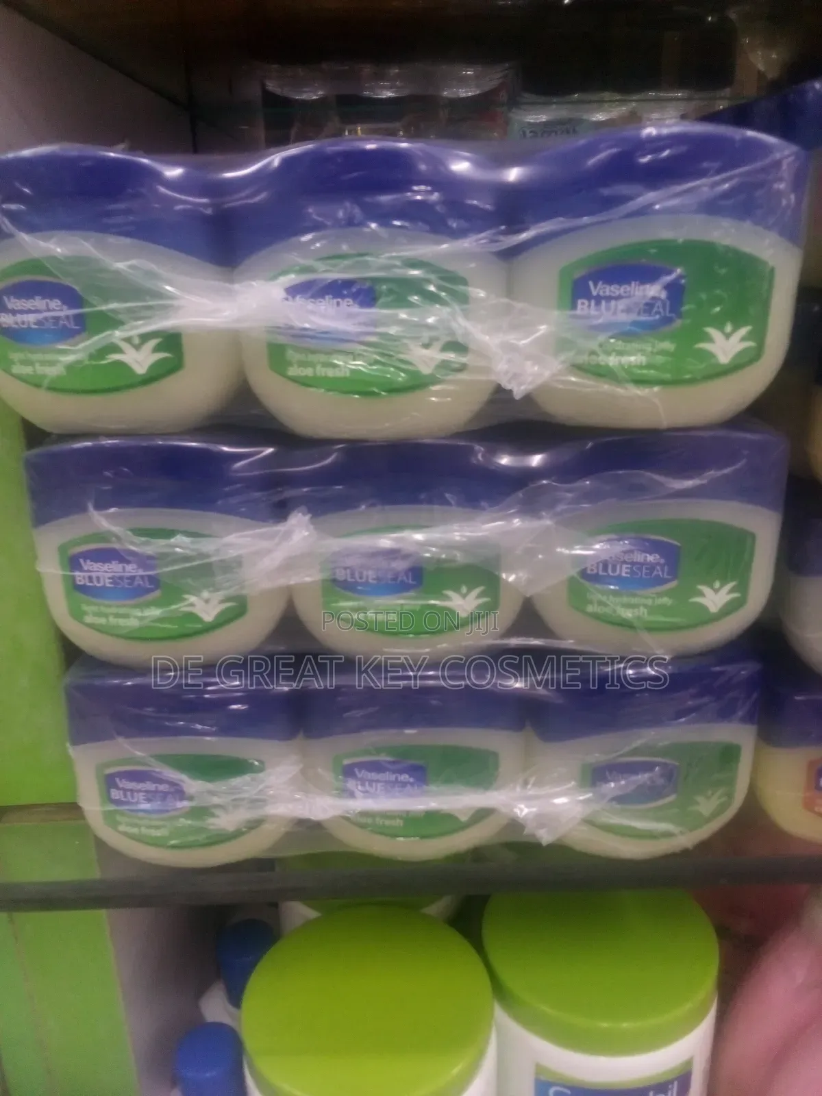 Medium Size 12 Pieces Vaseline Blue Seal Aloe Fresh