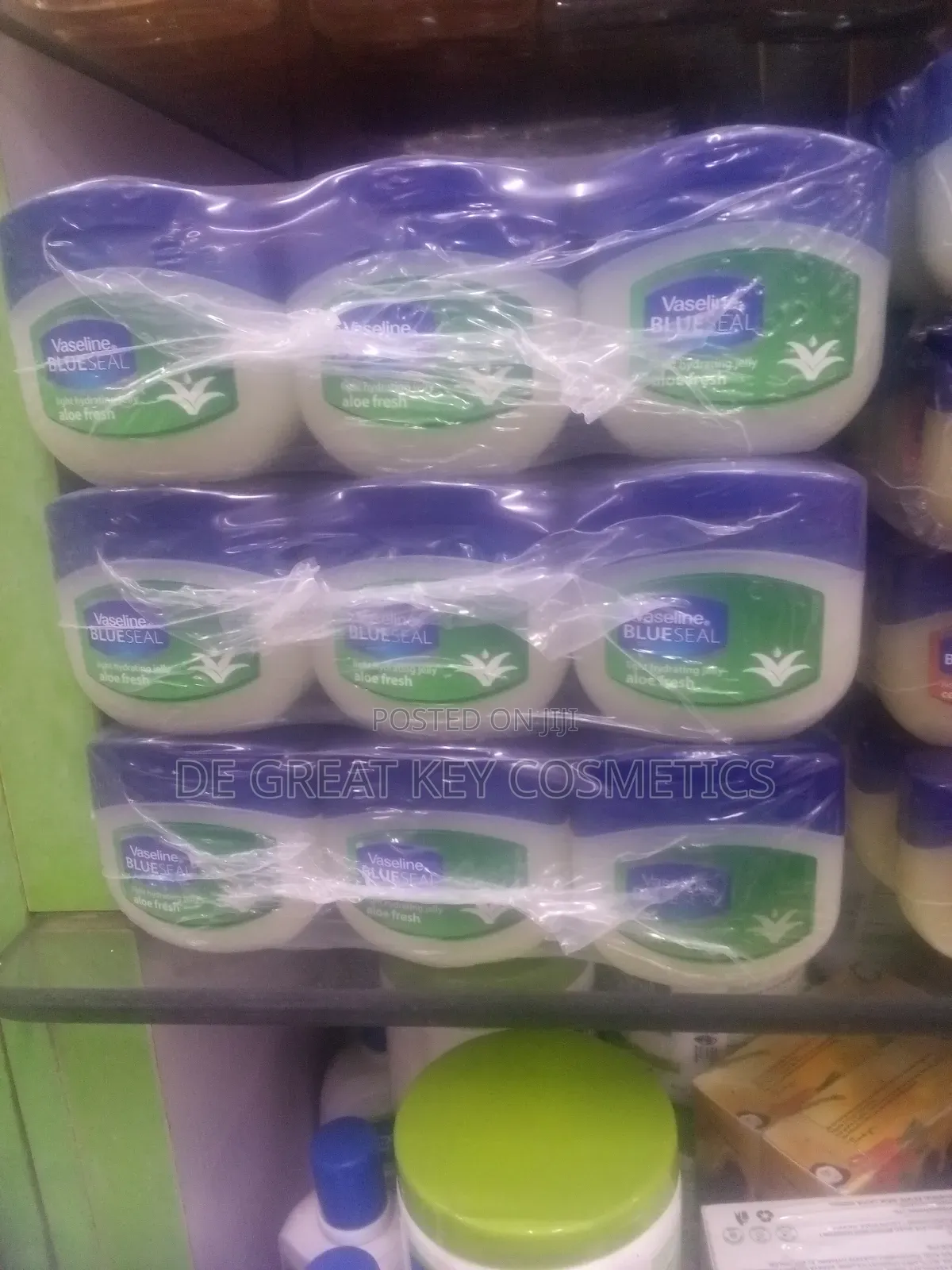 Medium Size 12 Pieces Vaseline Blue Seal Aloe Fresh