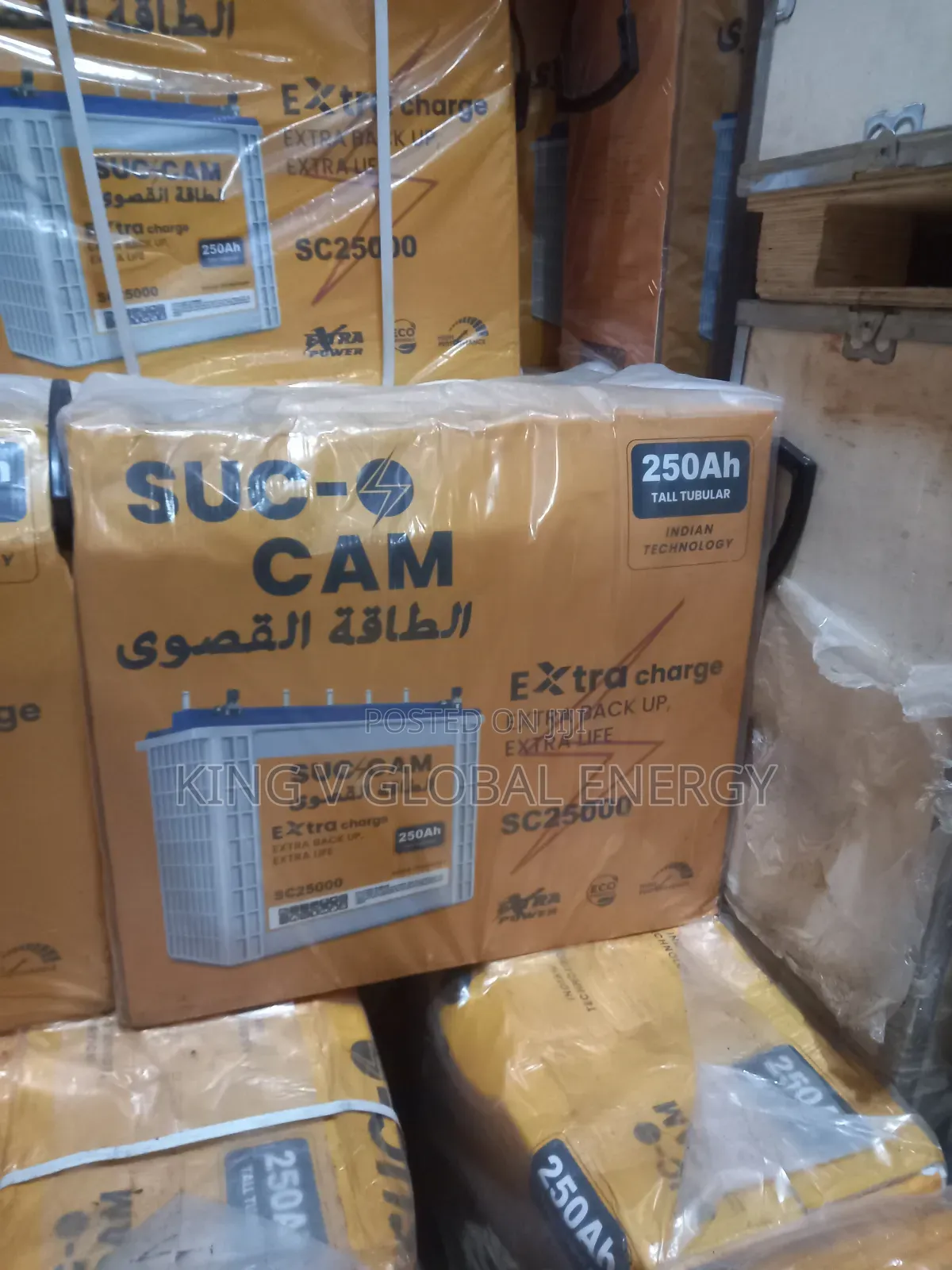Suc Cam Solar Energy 250ah/12v Tall Tubular Battery