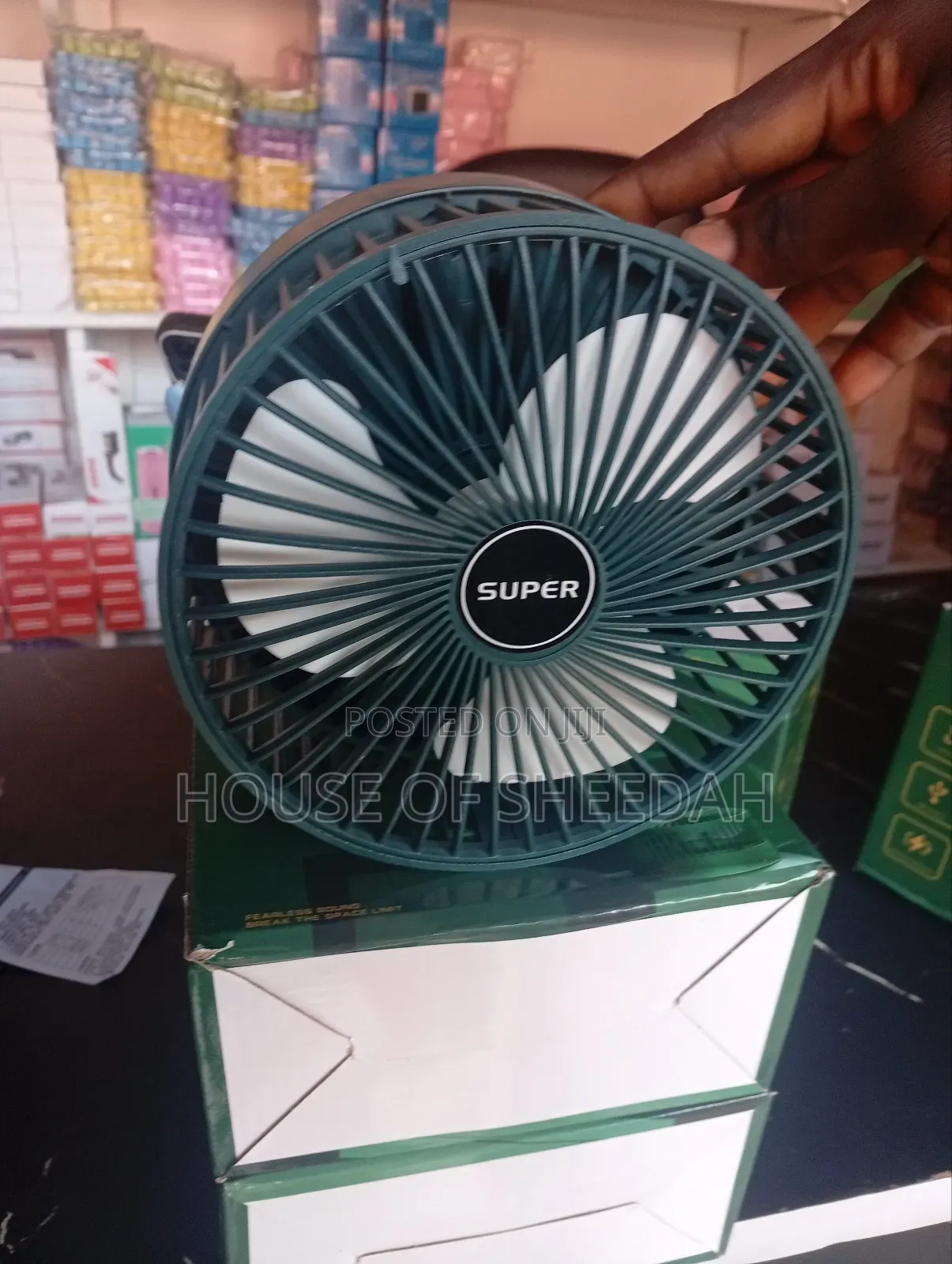 Rechargeable, Portable Telescopic Folding Fan.
