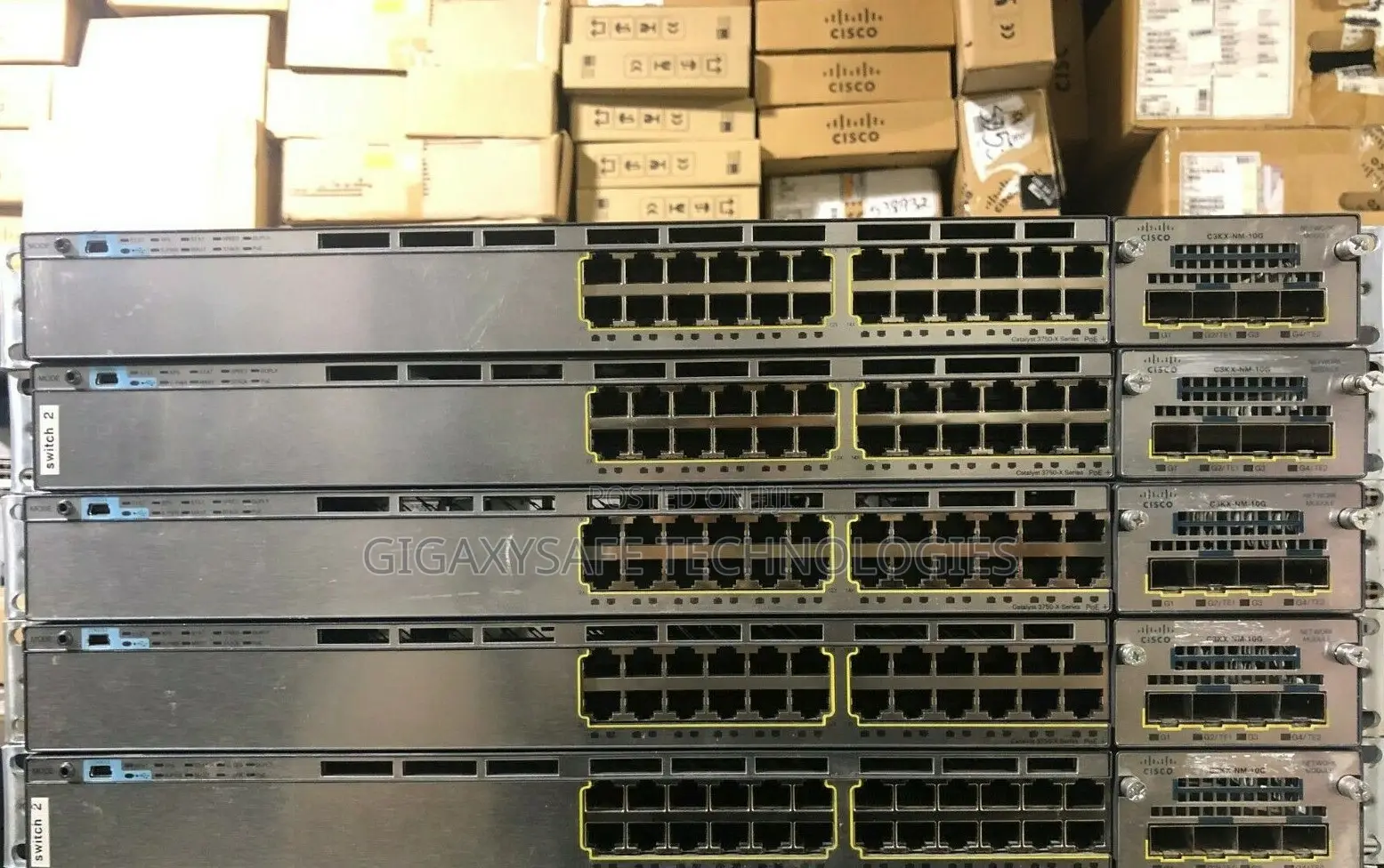 Cisco Ws-C3750x-24p-S 24-Port Poe Gigabit Switch With C3kx-Nm-10g