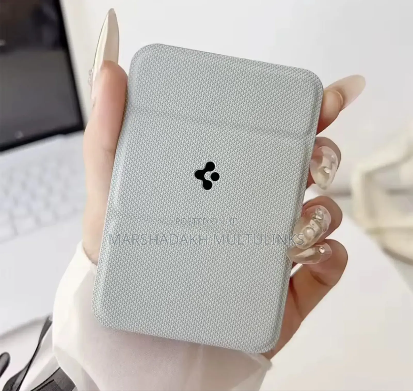 Original Spigen Magnetic Wallet Card Holder Grey/Black  