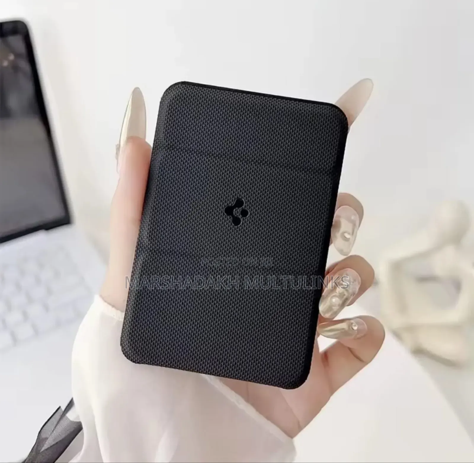 Original Spigen Magnetic Wallet Card Holder Grey/Black  