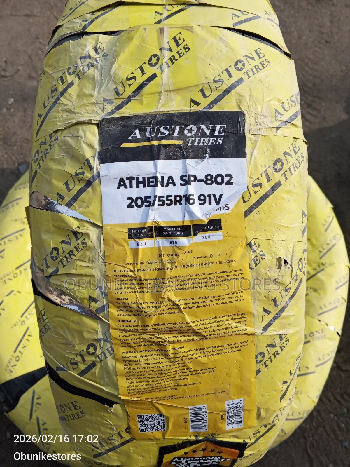 205/55r16 Austone Tyre.