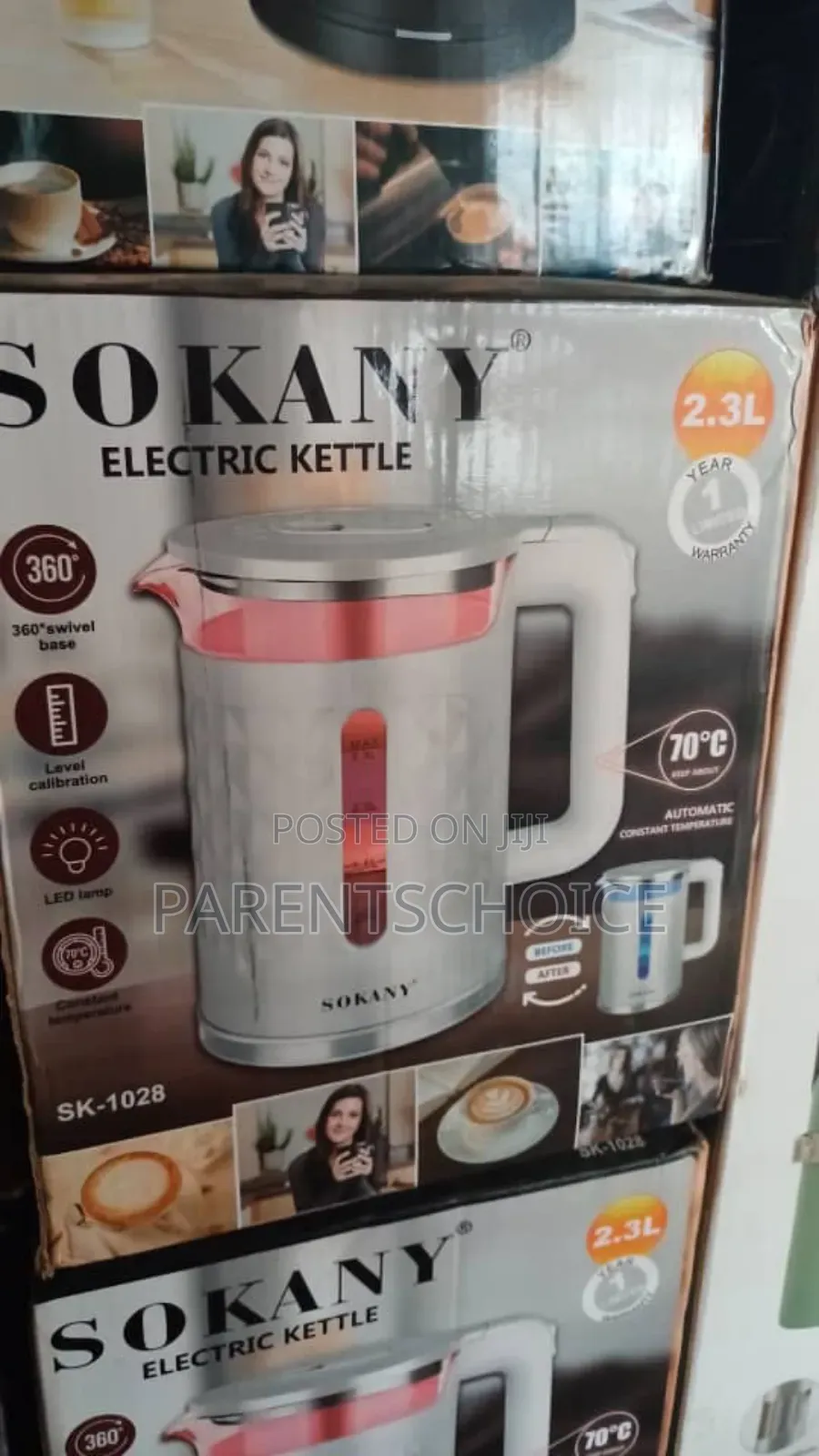 Sokany Portable Electric Kettle Thermo Pot Automatic Power-off