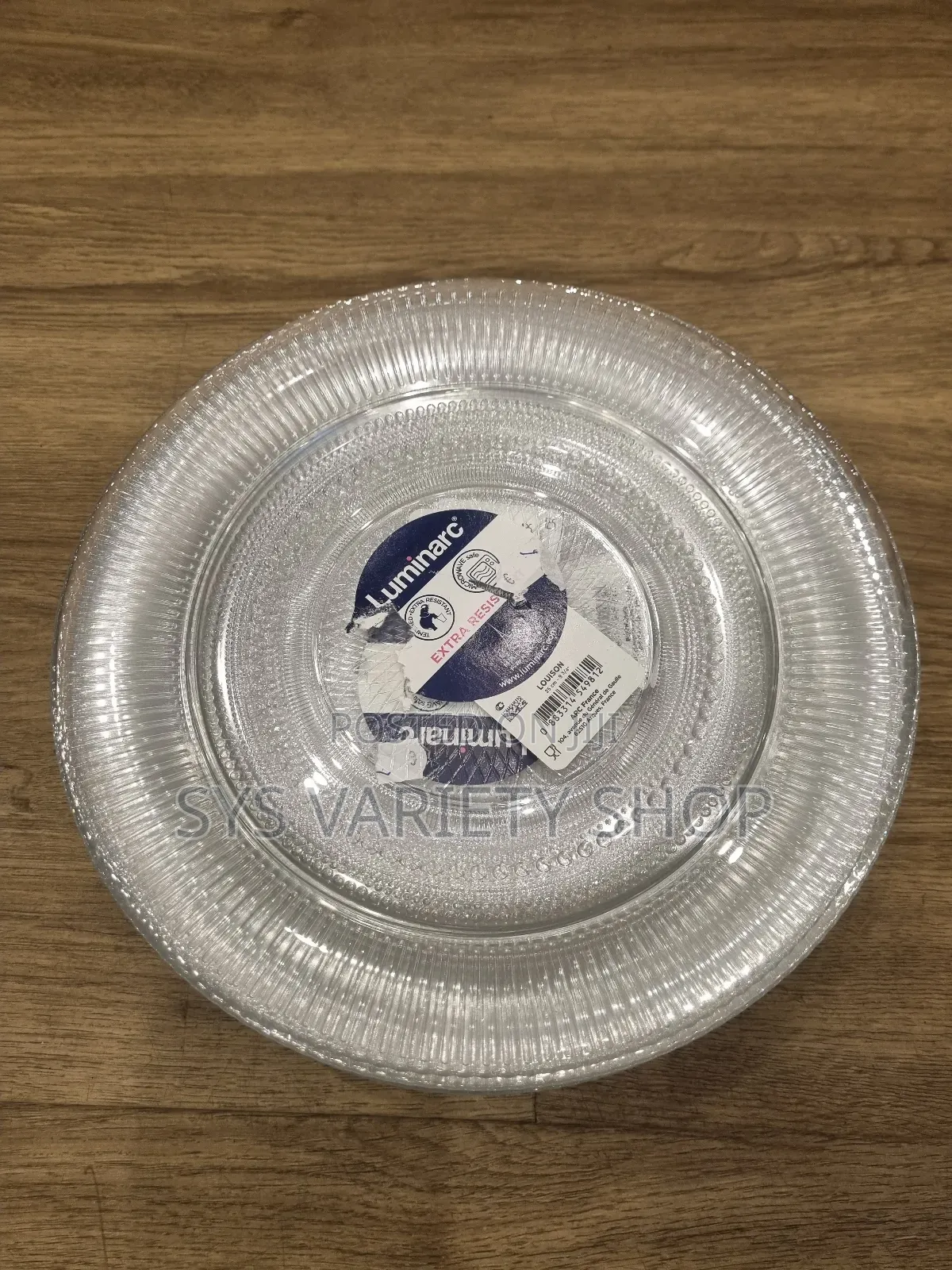 Luminarc 6pcs 25cm Glass Dinner Plate Set Microwave Safe