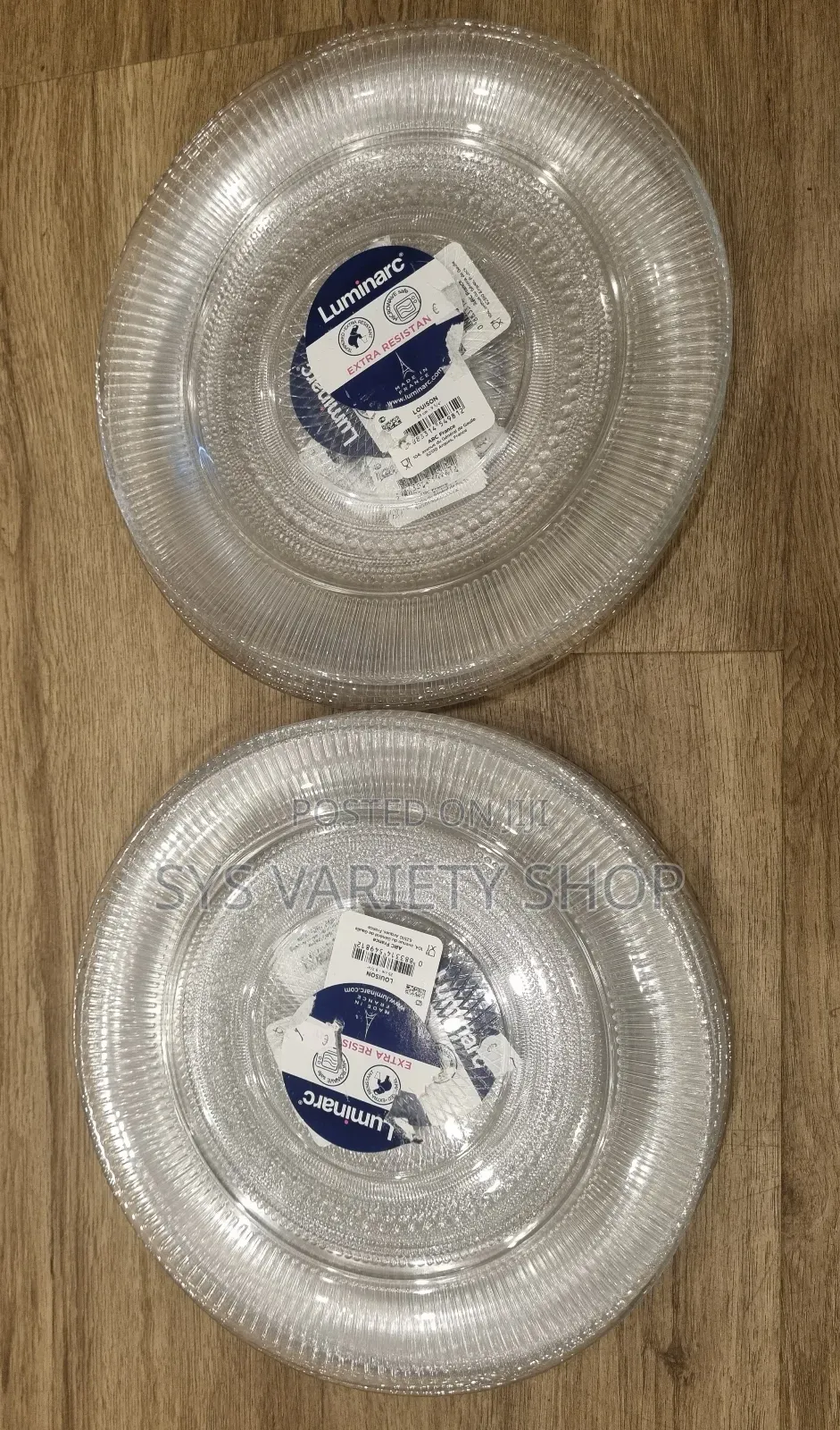 Luminarc 6pcs 25cm Glass Dinner Plate Set Microwave Safe