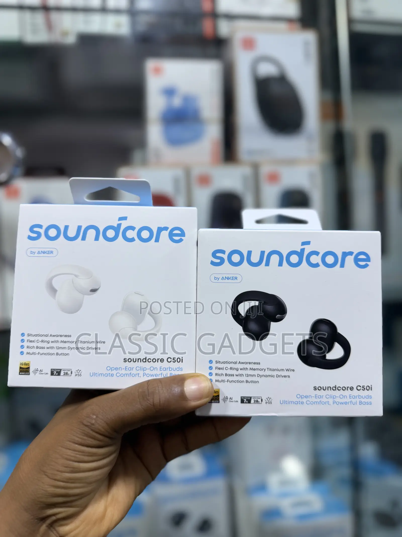 Soundcore C50i Comfortable Clip on Earbuds With Powerful Bass