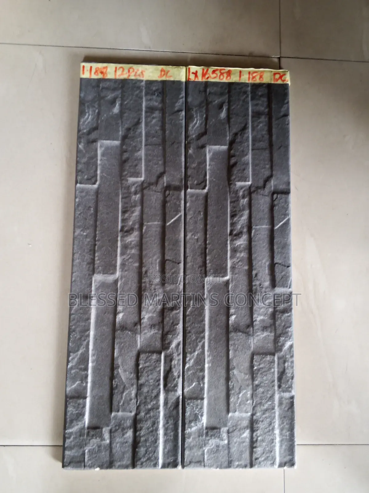 Quality Plain Black Porcelain Outside/Interior Wall Tiles.16.5x60cm