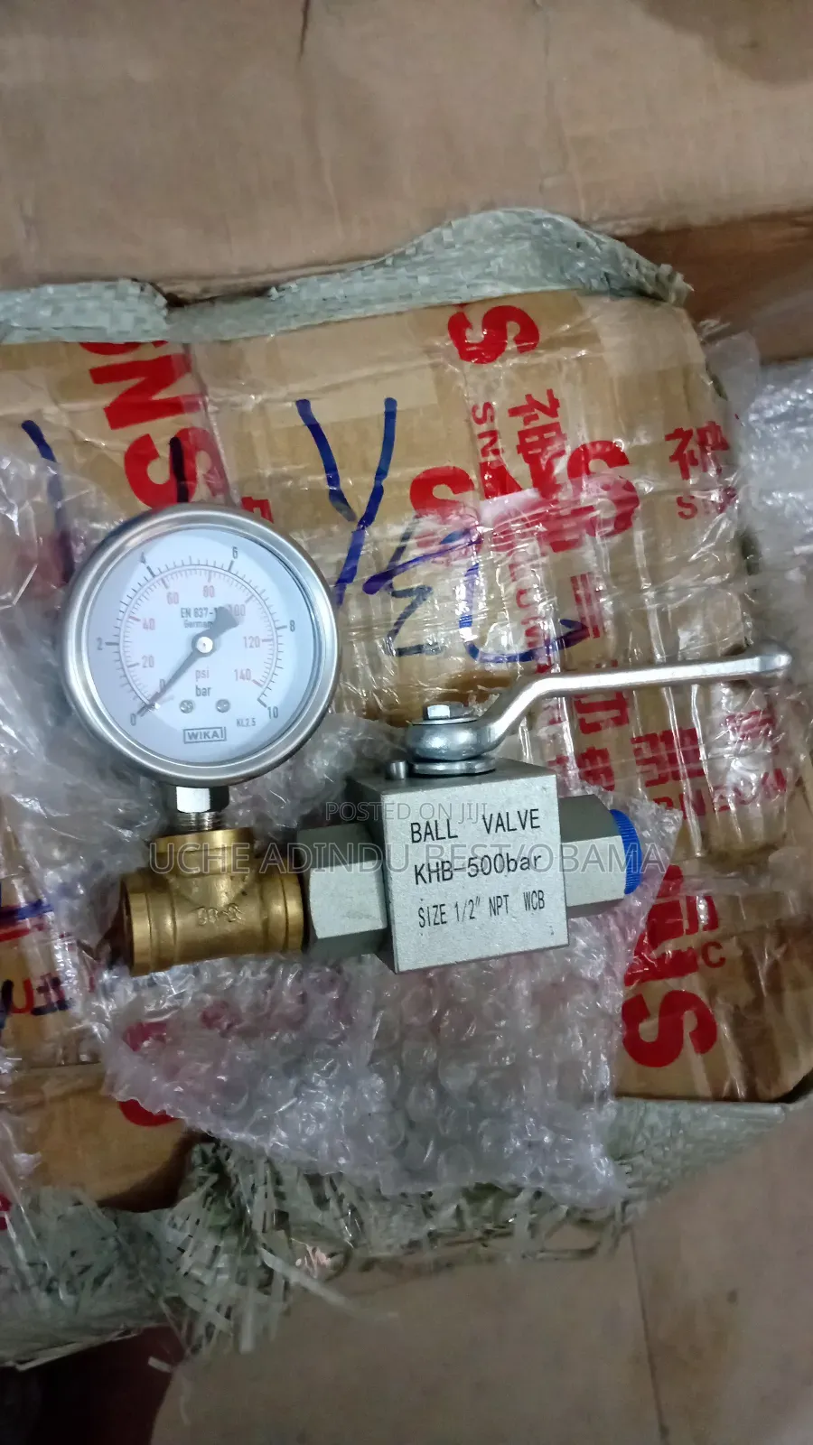 Set of Gauge With Hydraulic Ball Valve 1/2"