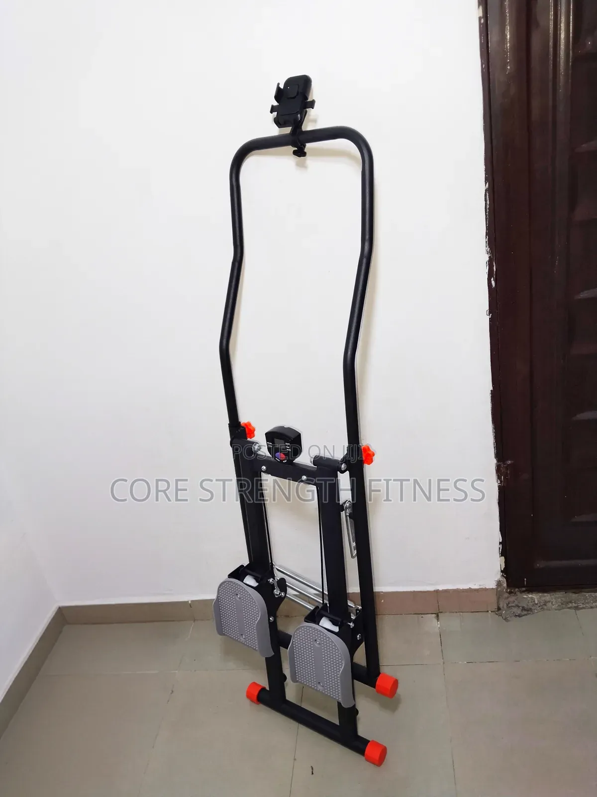 Stair Climber Machine With Phone Holder and Meter Display