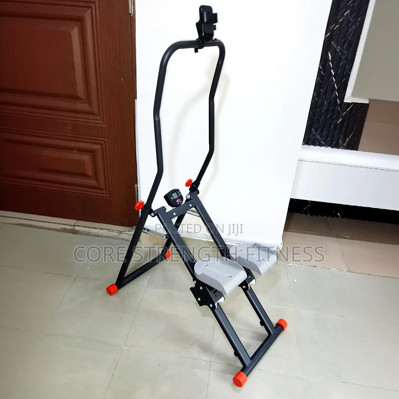 Stair Climber Machine With Phone Holder and Meter Display