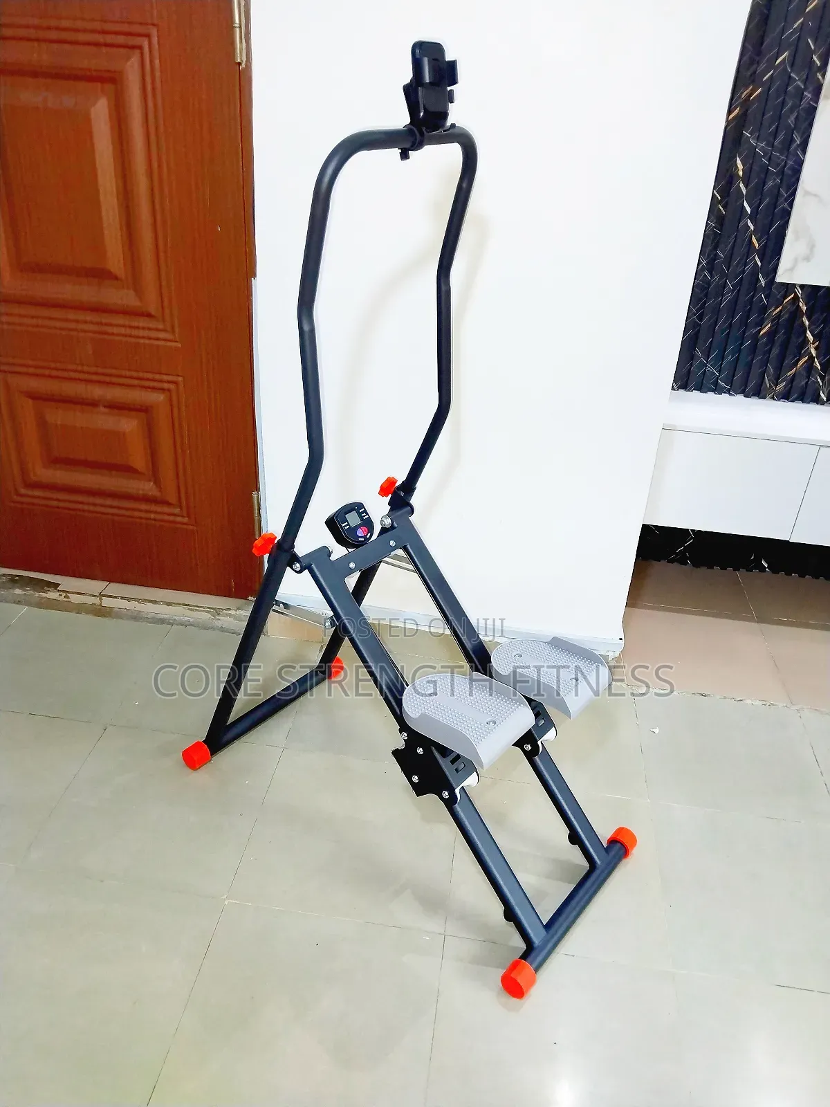 Stair Climber Machine With Phone Holder and Meter Display
