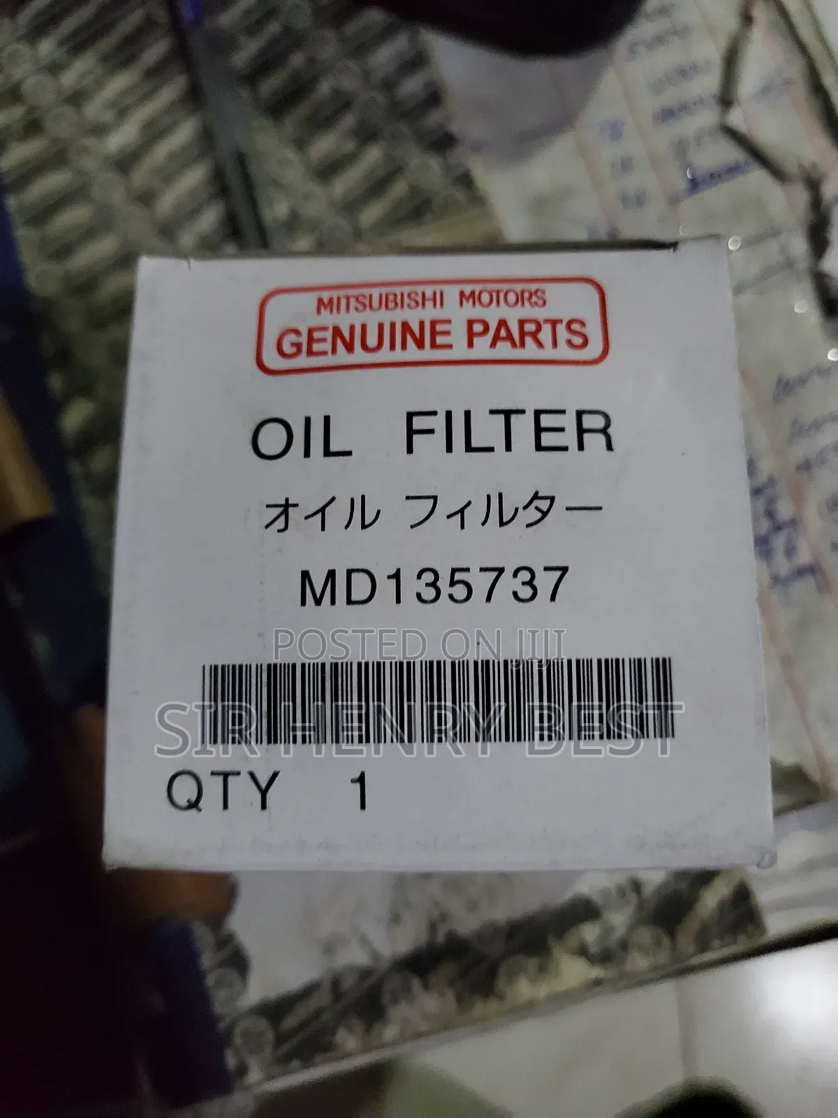 Mitsubishi Oil Fitter Md135737