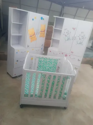 Baby Wardrobe and Cot for Twins