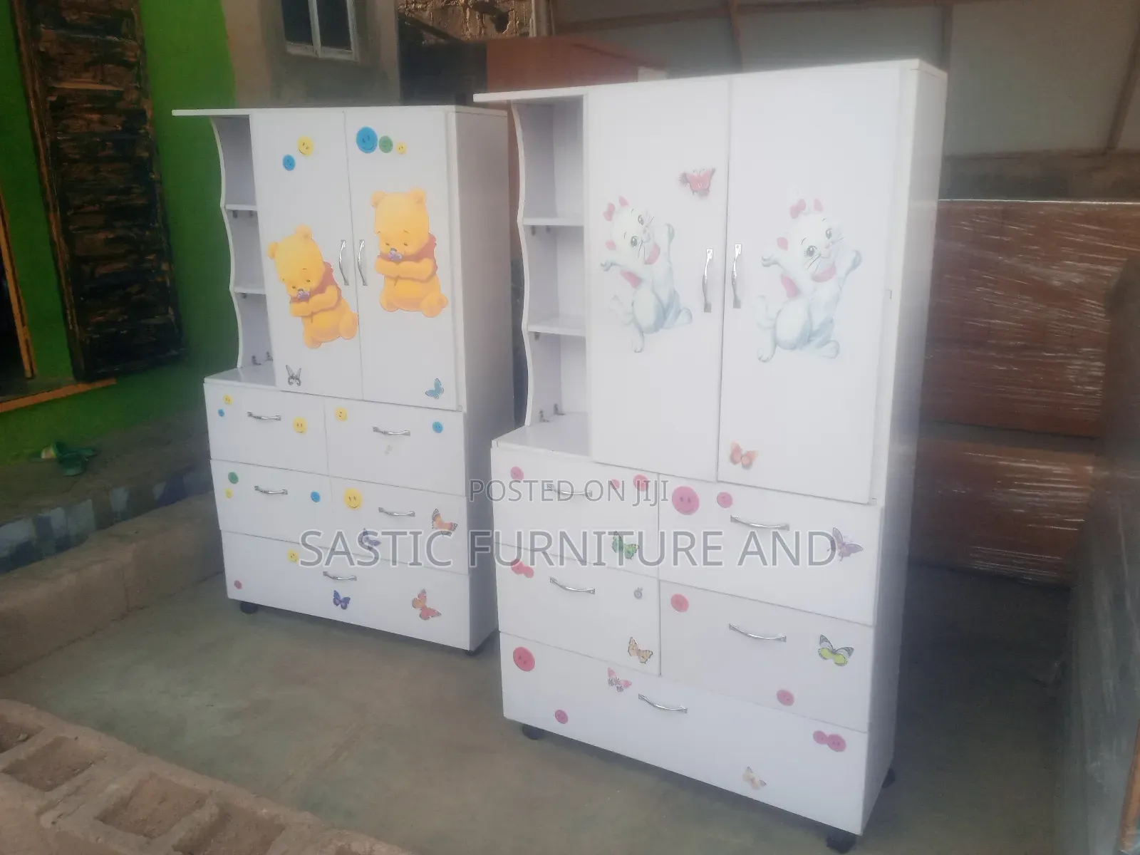Baby Wardrobe and Cot for Twins