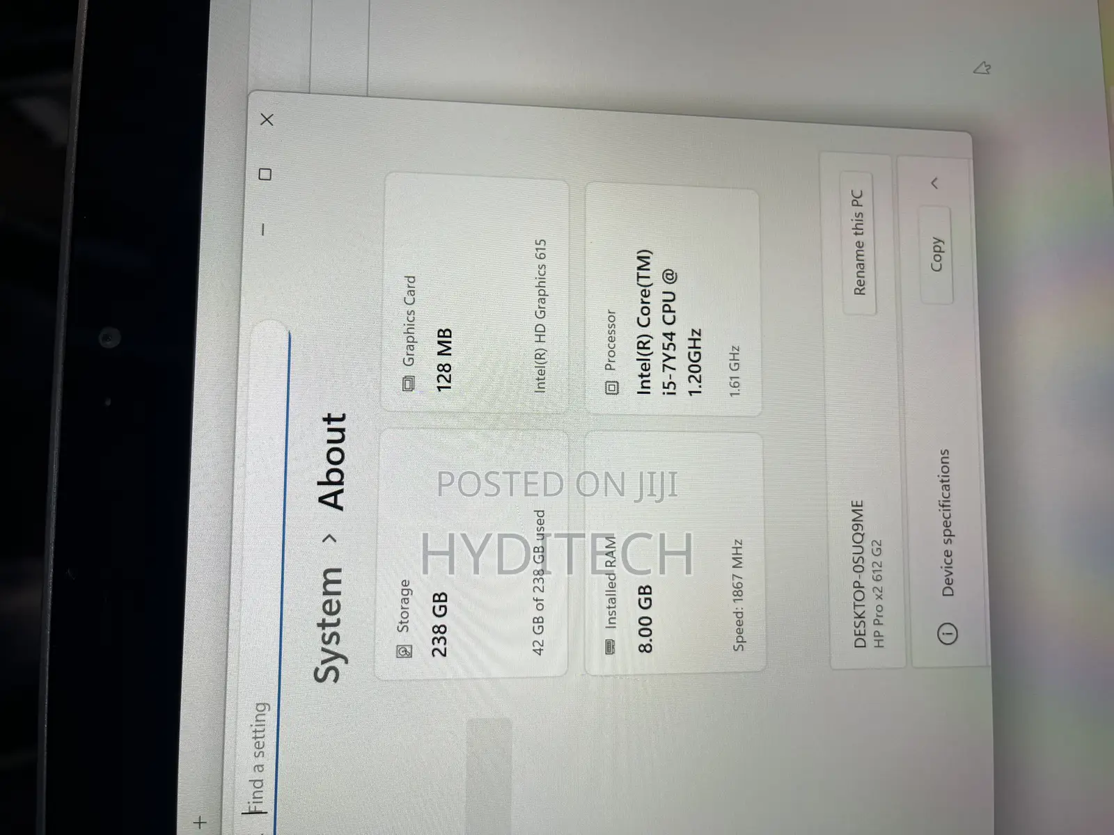 Laptop HP Pro X2 612 G2 8GB Intel Core i5 SSD 256GB