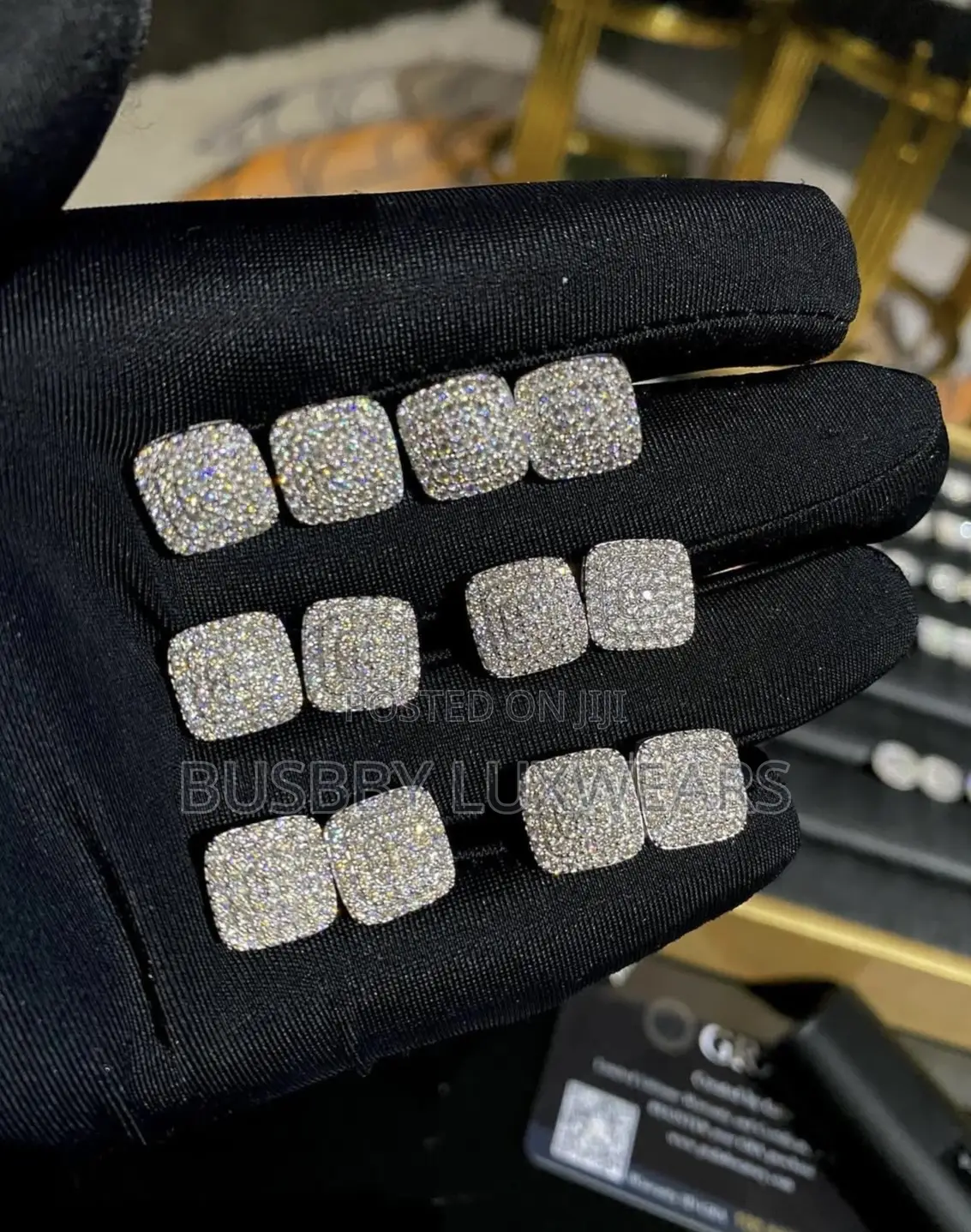 10mm Box Style Vvs Sterling Silver Moissanite Earrings