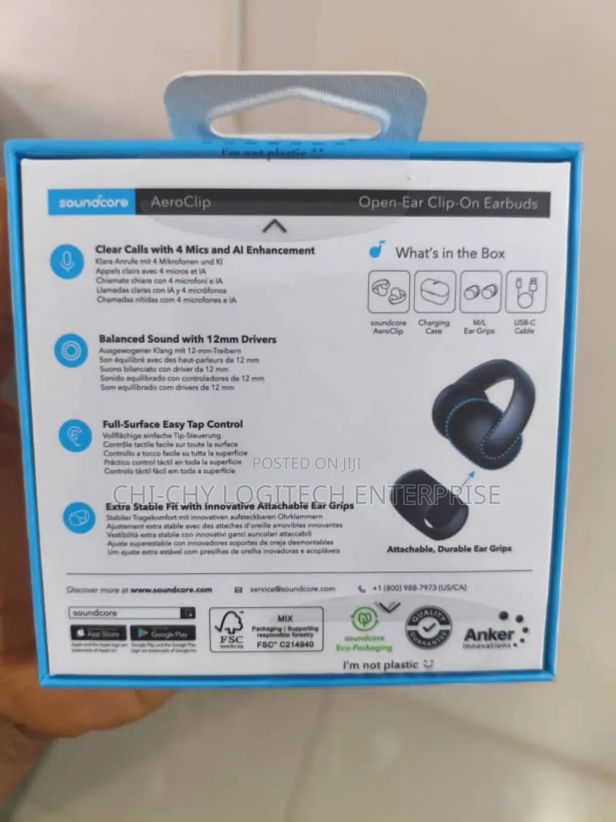 Soundcore Aeroclip Open-ear Earbuds A3388
