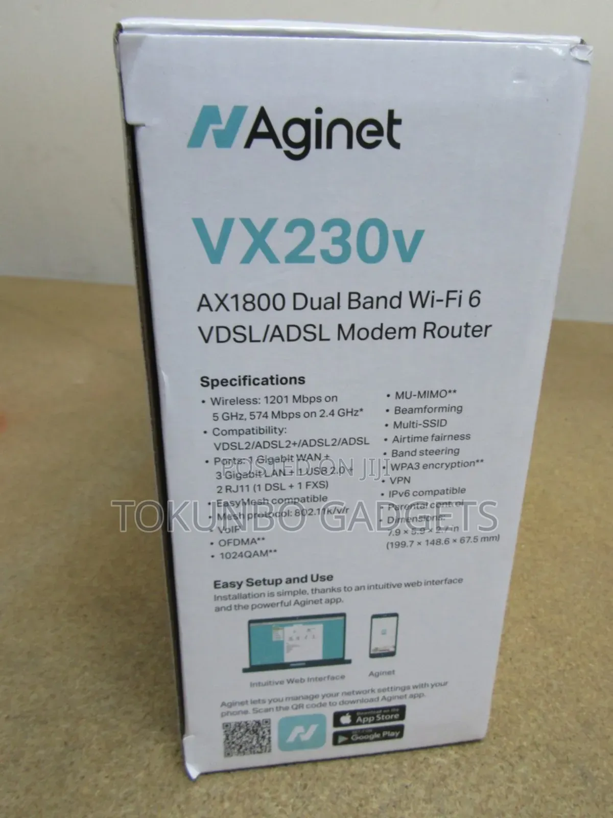 Tp-Link Aginet Vx230v Ax1800 Dual Band Wi-Fi 6 VDSL/Adsl Modem Router