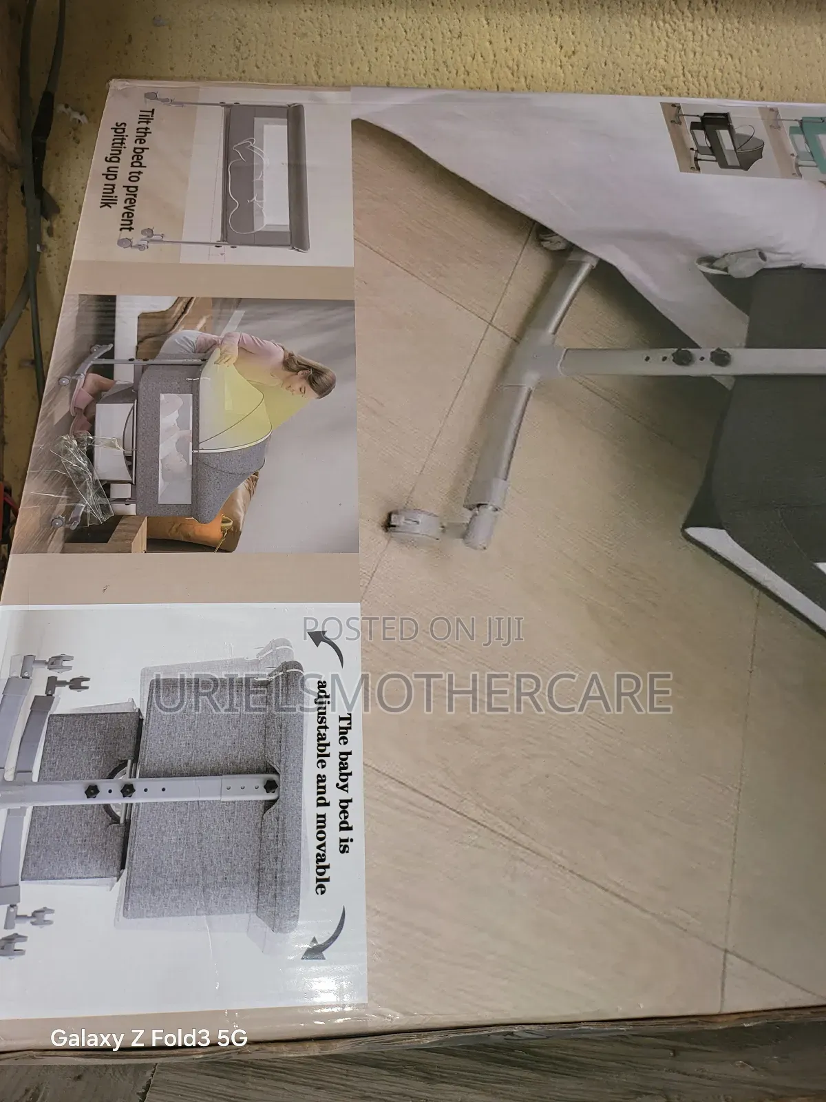 Baby Stroller Next to Mom Bed