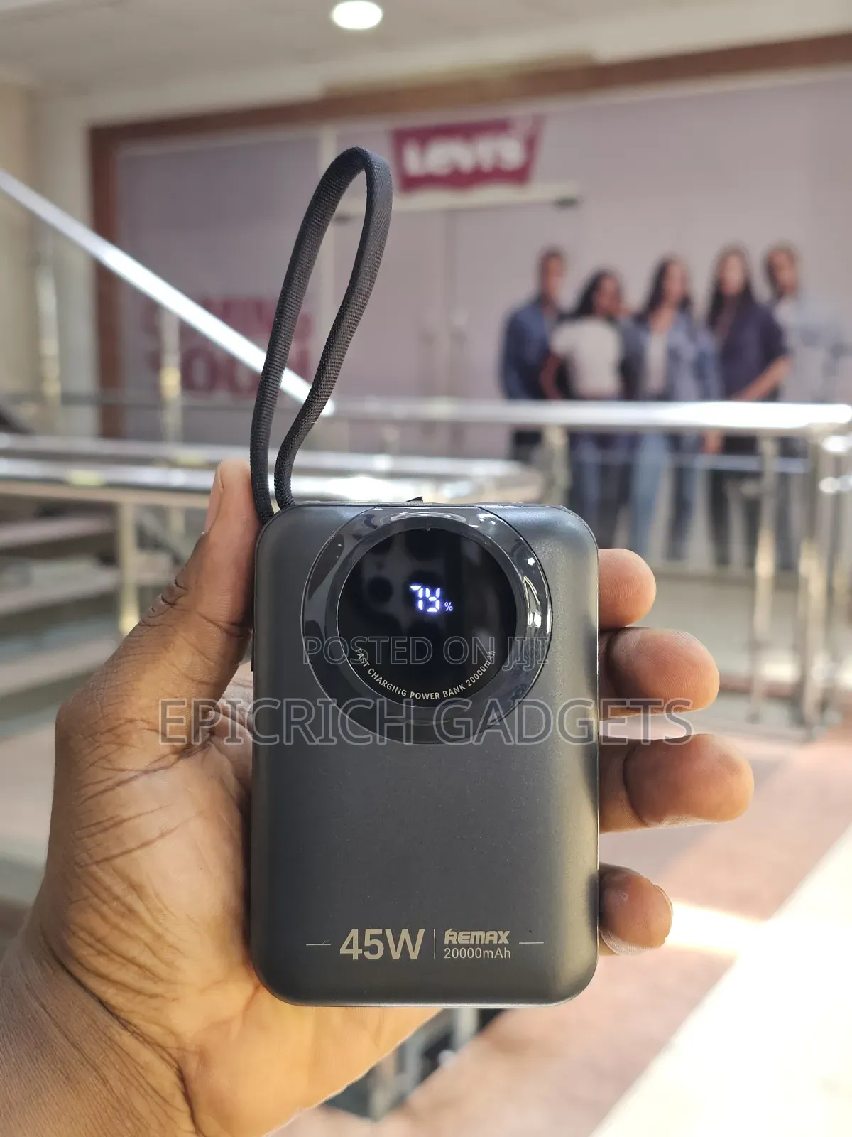 Remax 20000mah Powerbank 45w Pd Fast Charge Built-in Cable FCP-30