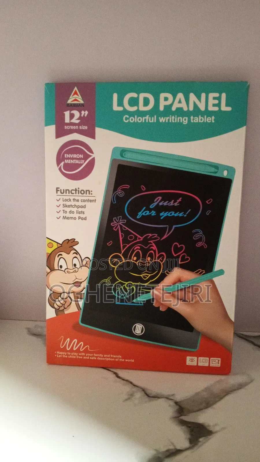 12 Inches Electronic Slate for Kids - Reusable LCD Writing Tablet