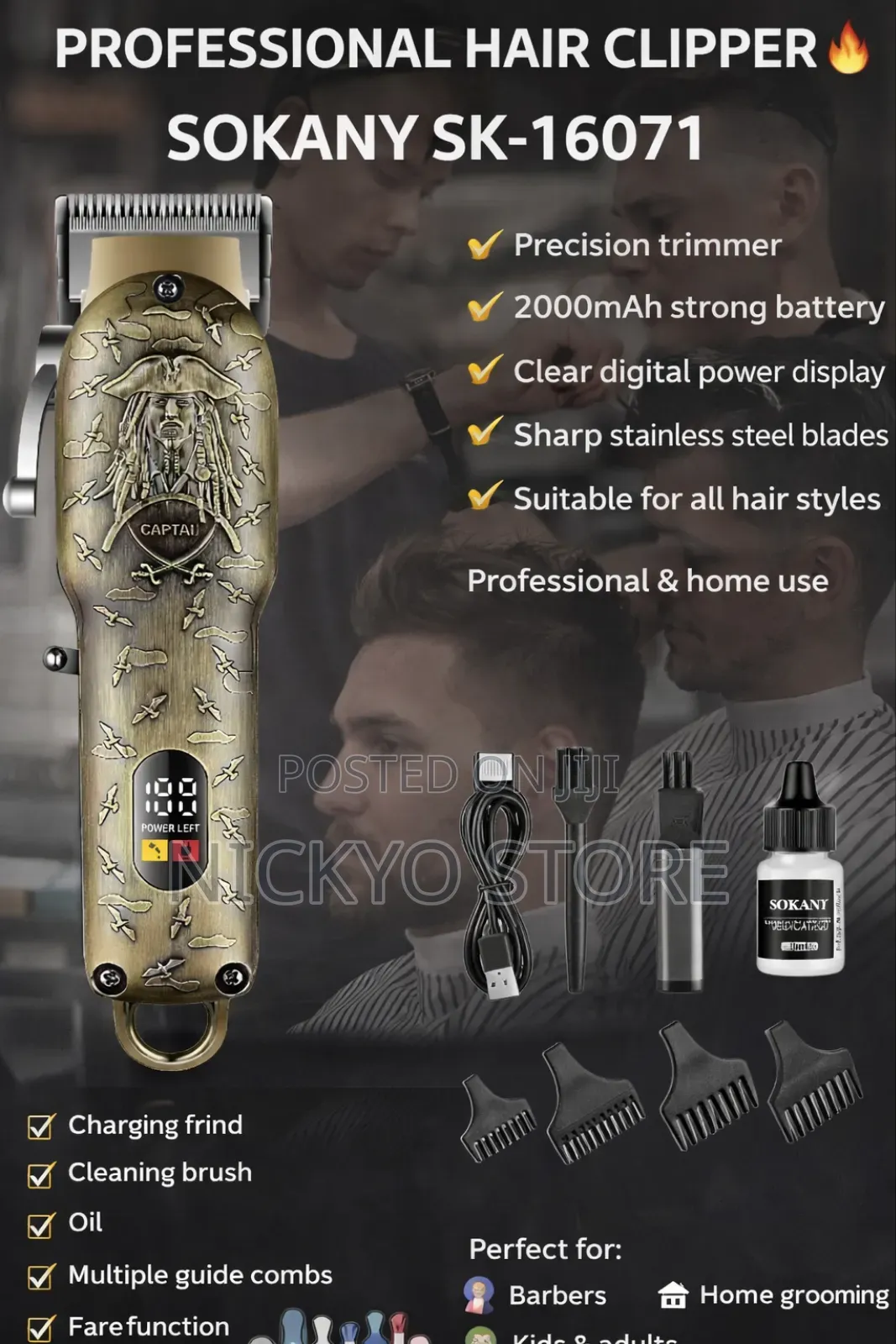  Professional Hair Clipper  Sokany Sk-16071