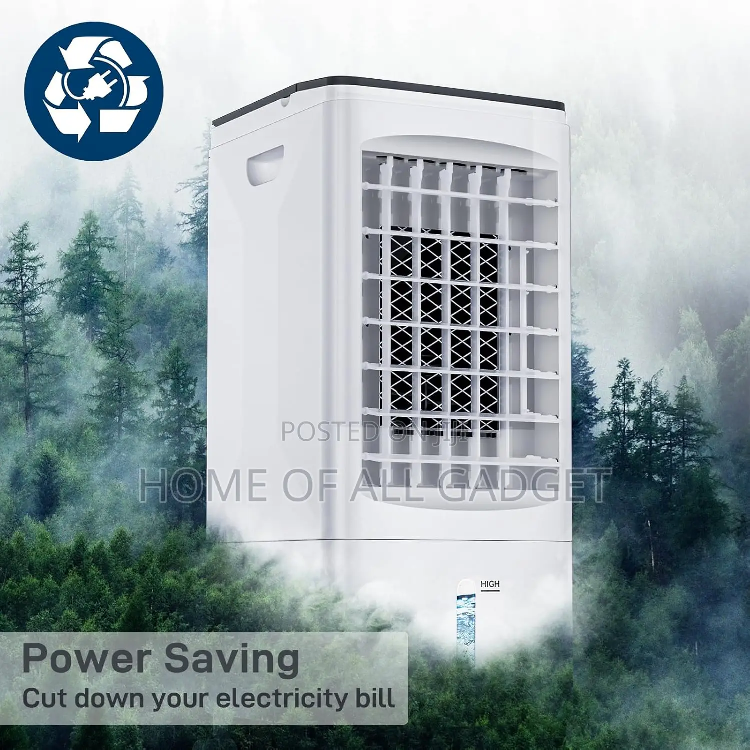 Air Conditioner 5.5l, 4 in 1 Portable Air Cooler 60w, With 3 Speed, 7