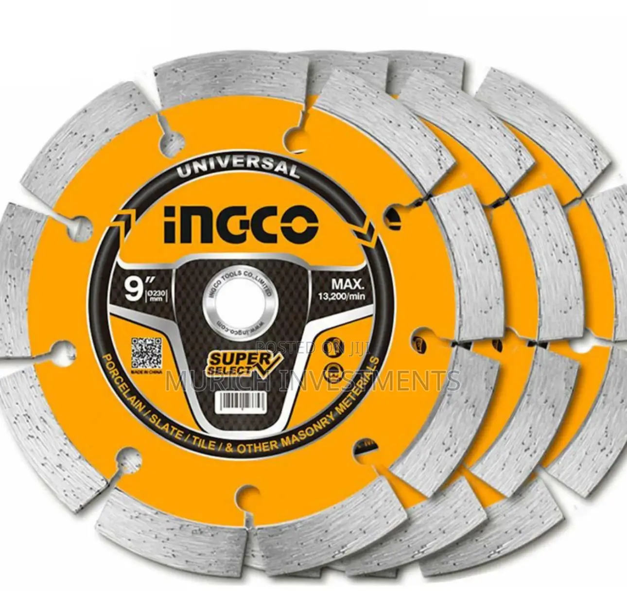 230mm (9”) Ingco Dry Diamond Disc – Stone Concrete Cutter