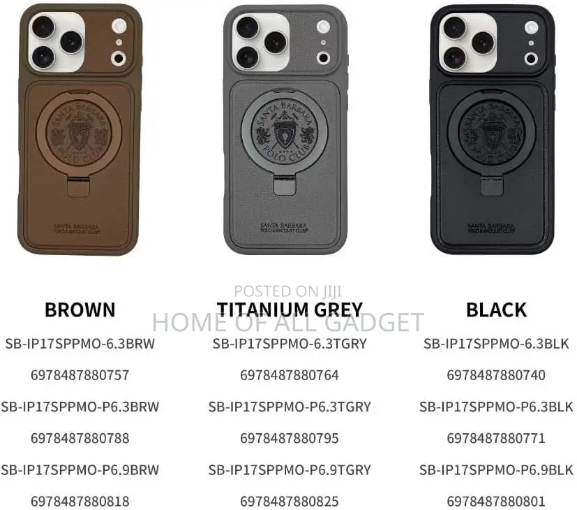 Santa Barbara Polo Leather Back Case for iPhone 17 Pro Max