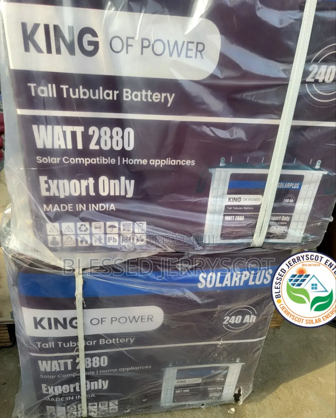 Solar Plus 240ah 12v Tall Tubular Solar Inverter Batteries In Stock.