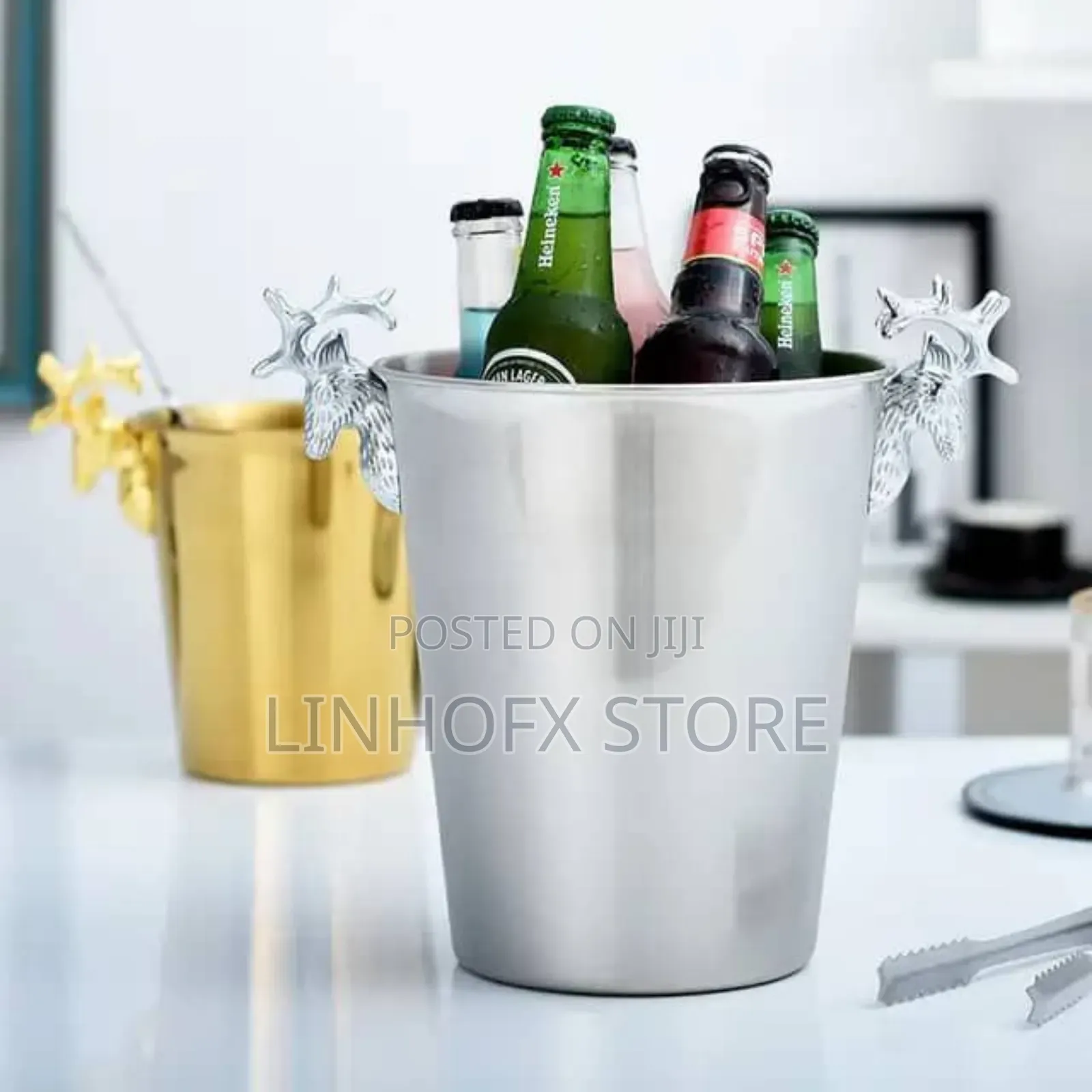 Quality Stainless Steel Ice Bucket.