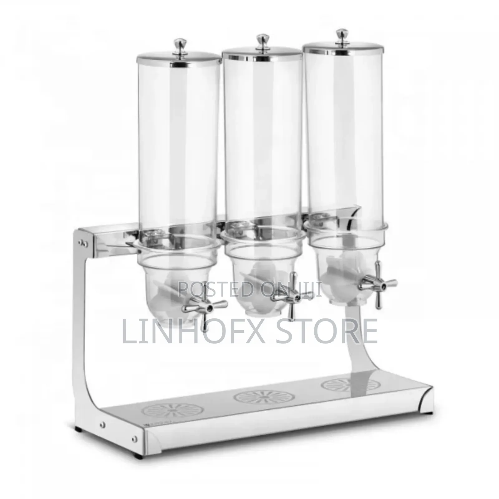 High Quality Commercial Stainless Steel Triple Cereal Dispenser