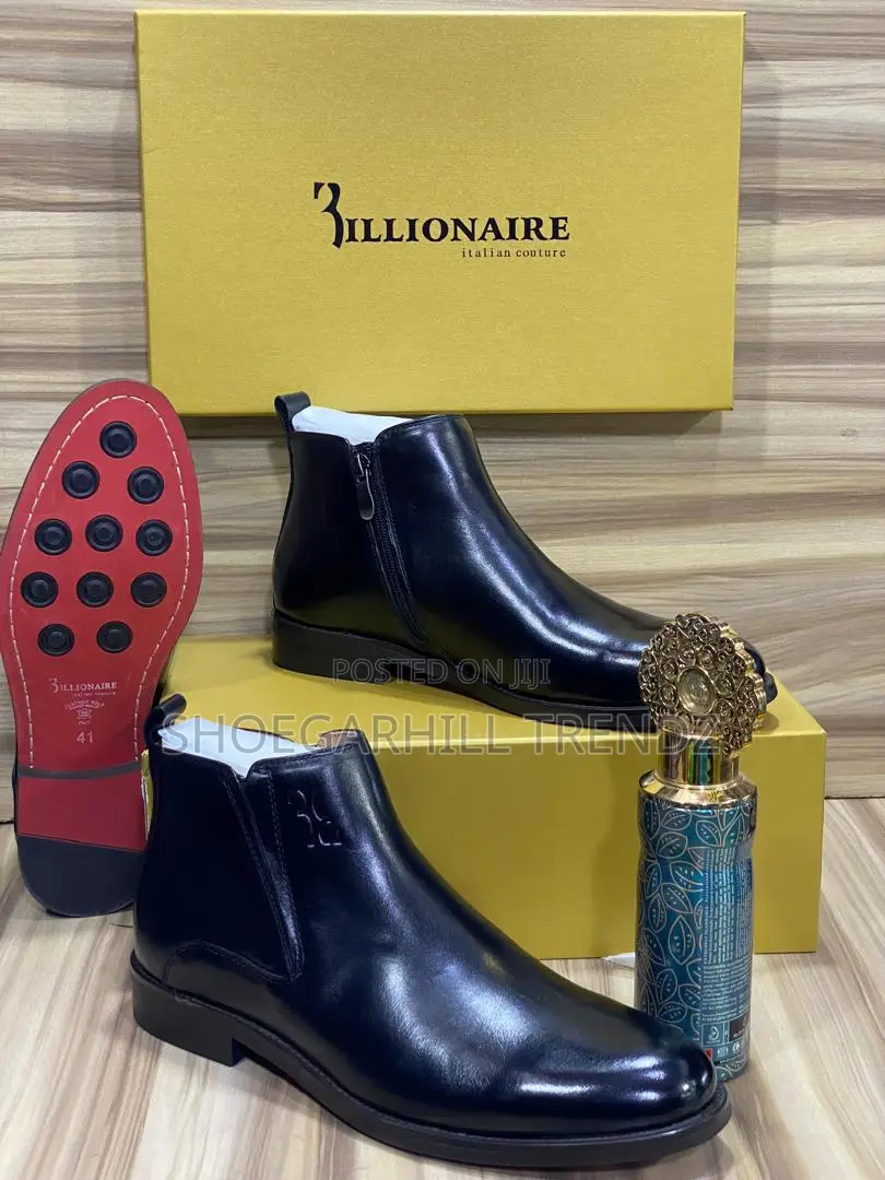 Quality Leather Red Bottoms Chelsea Boots