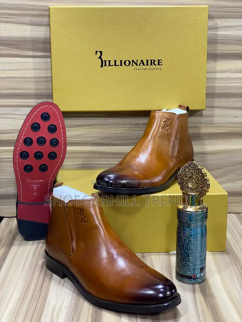 Quality Leather Red Bottoms Chelsea Boots