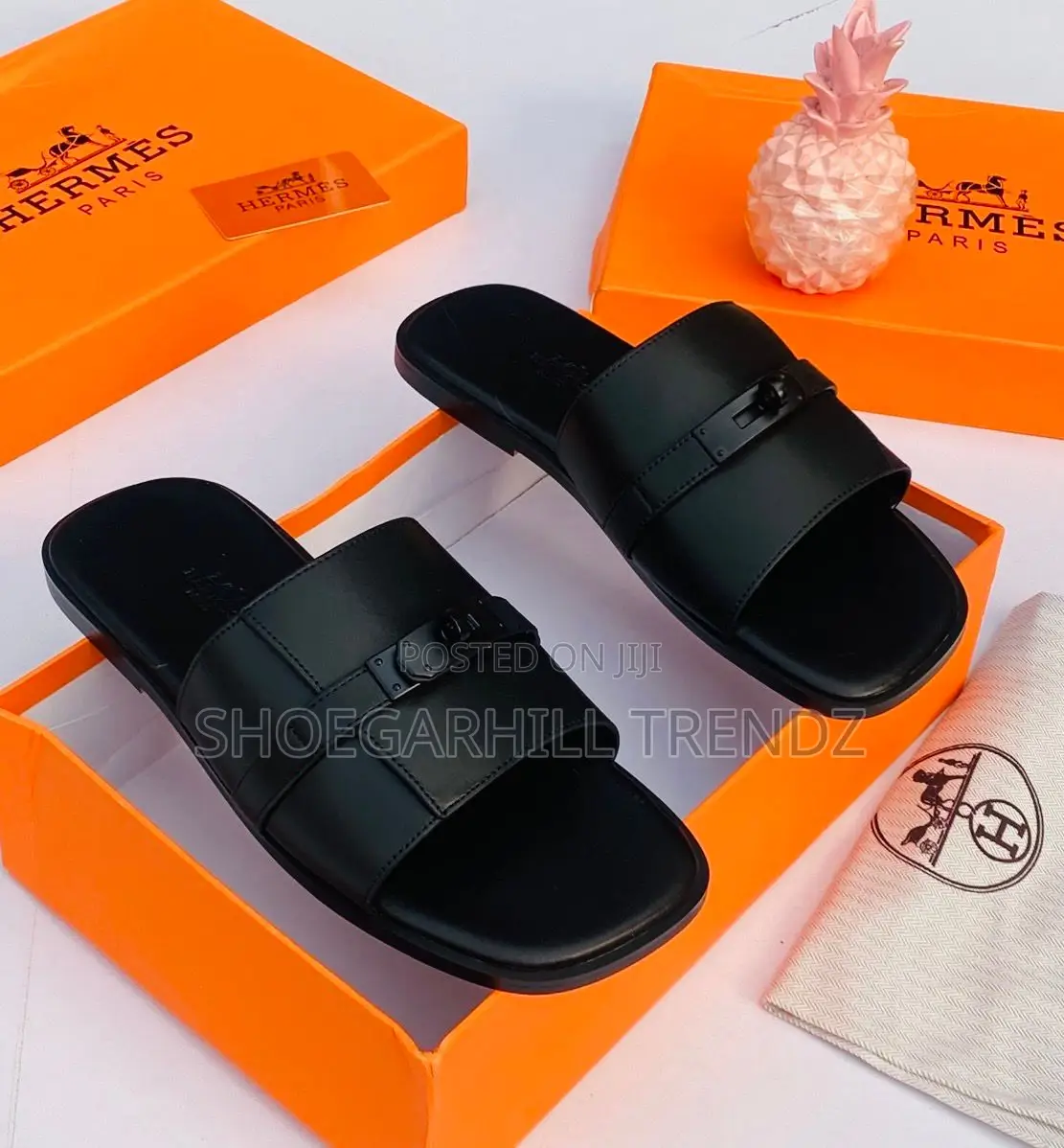 Hermes Men's Palm Slippers