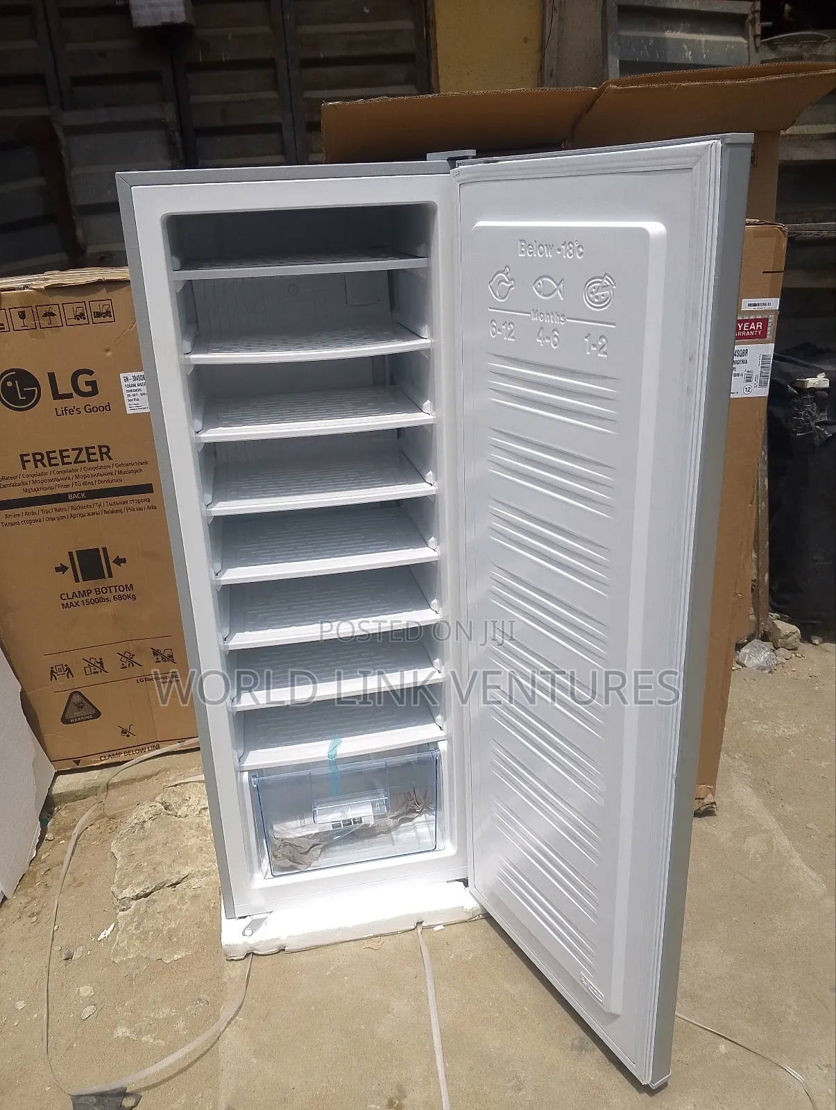 LG Standing Upright Freezer 8 Steps,Model 580