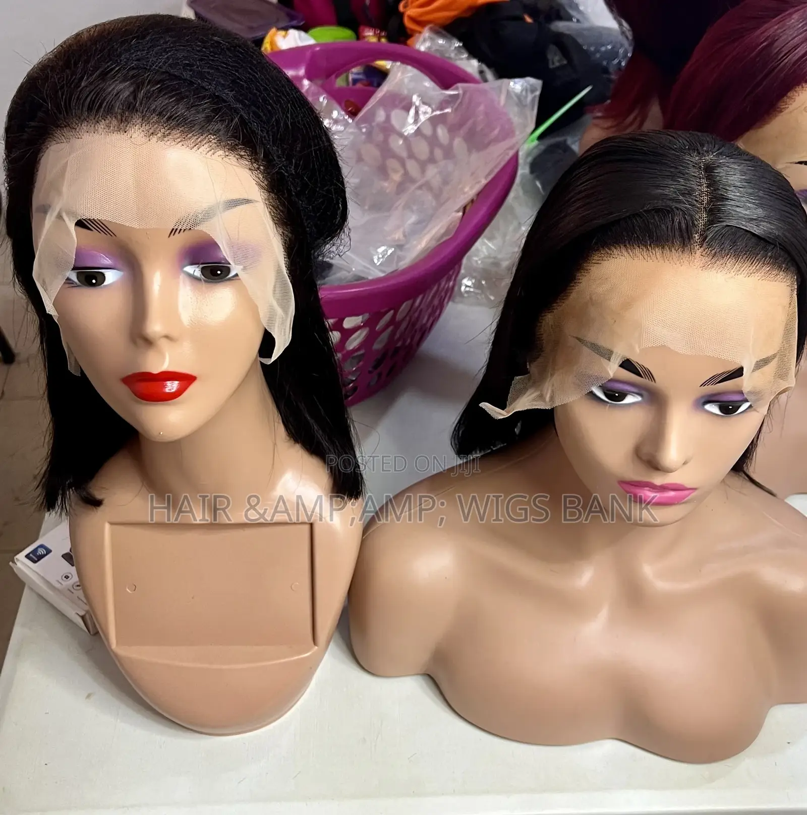 12 Inches Natural Color Lace Frontal Wig Straight Glueless