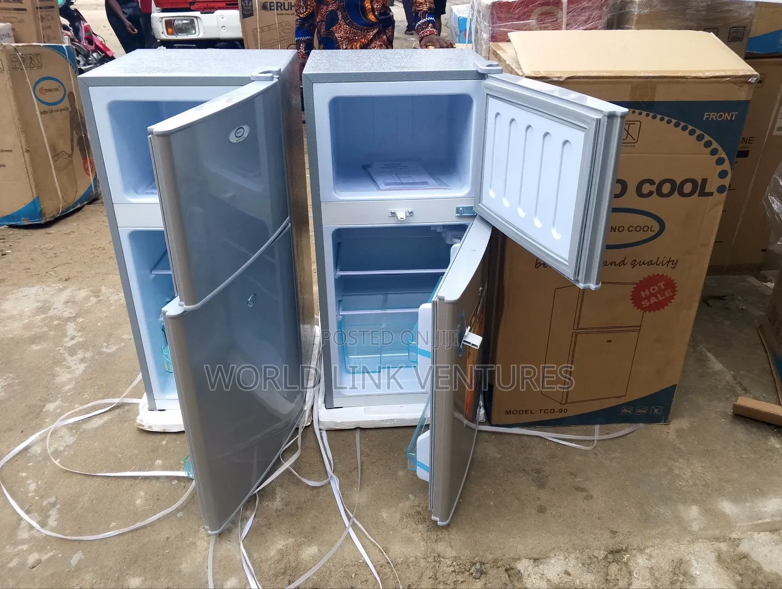 Tecno Cool Table Top Fridge Double Door