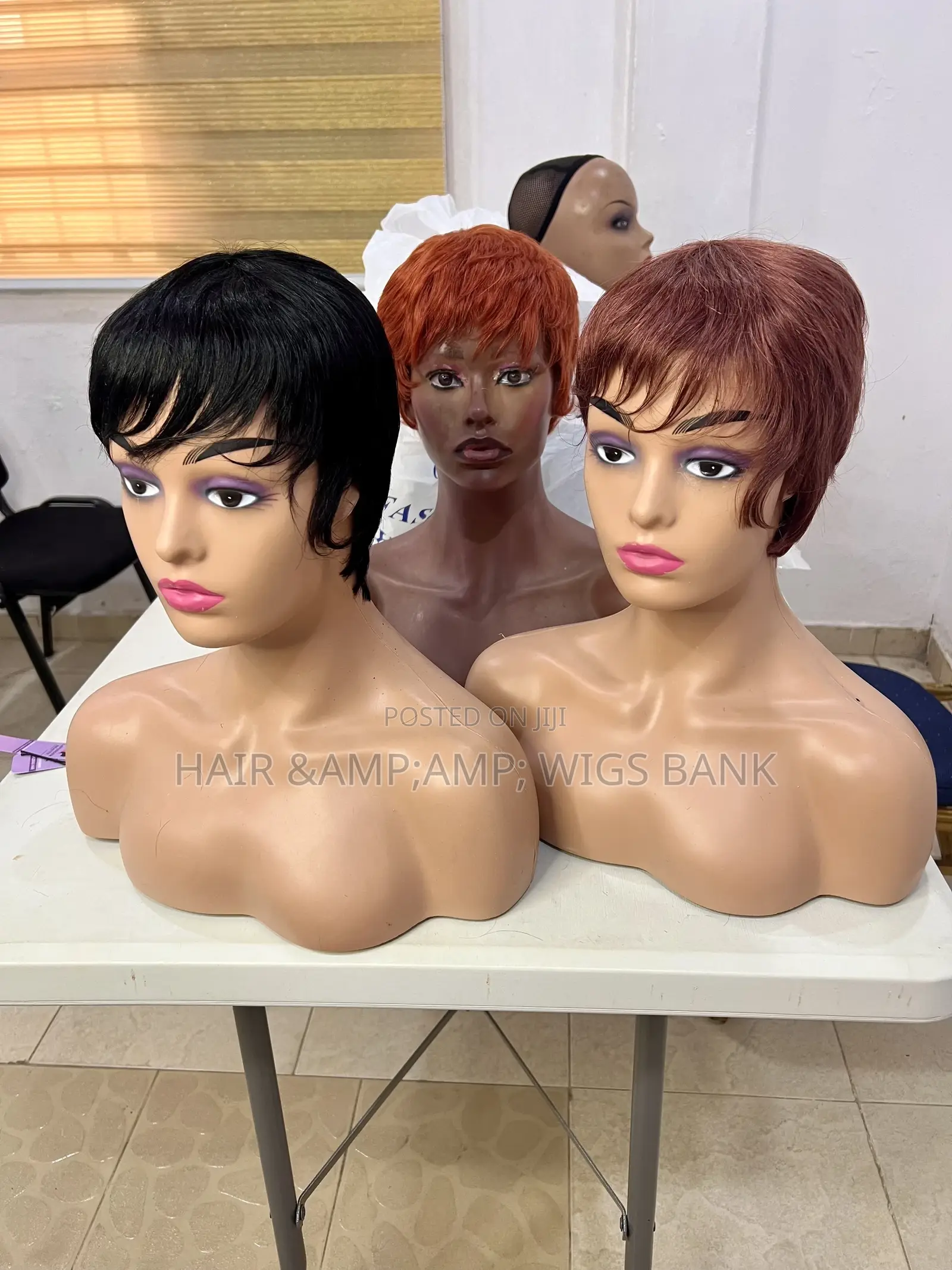 Celebrity Pixie Cut Skull Cap - Col Orange/ Natural/Bro