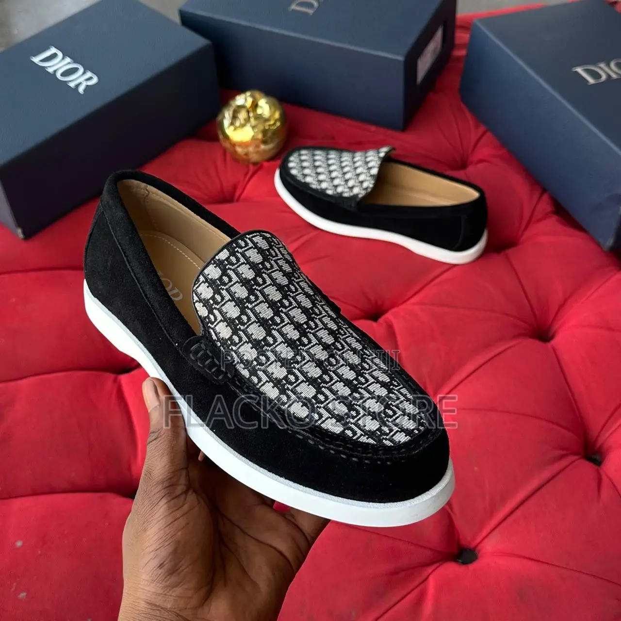 Original Christain Dior Suede Loafers Shoes