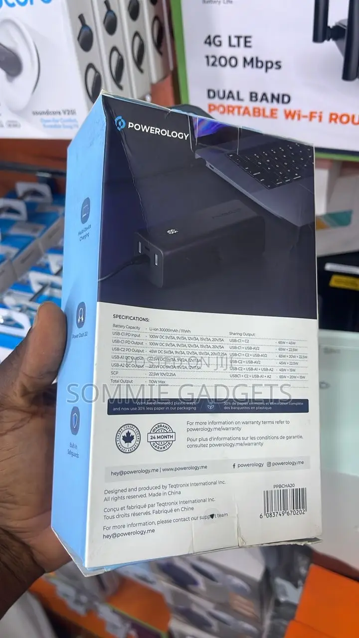 Powerology Onyx 30000mah Powerbank