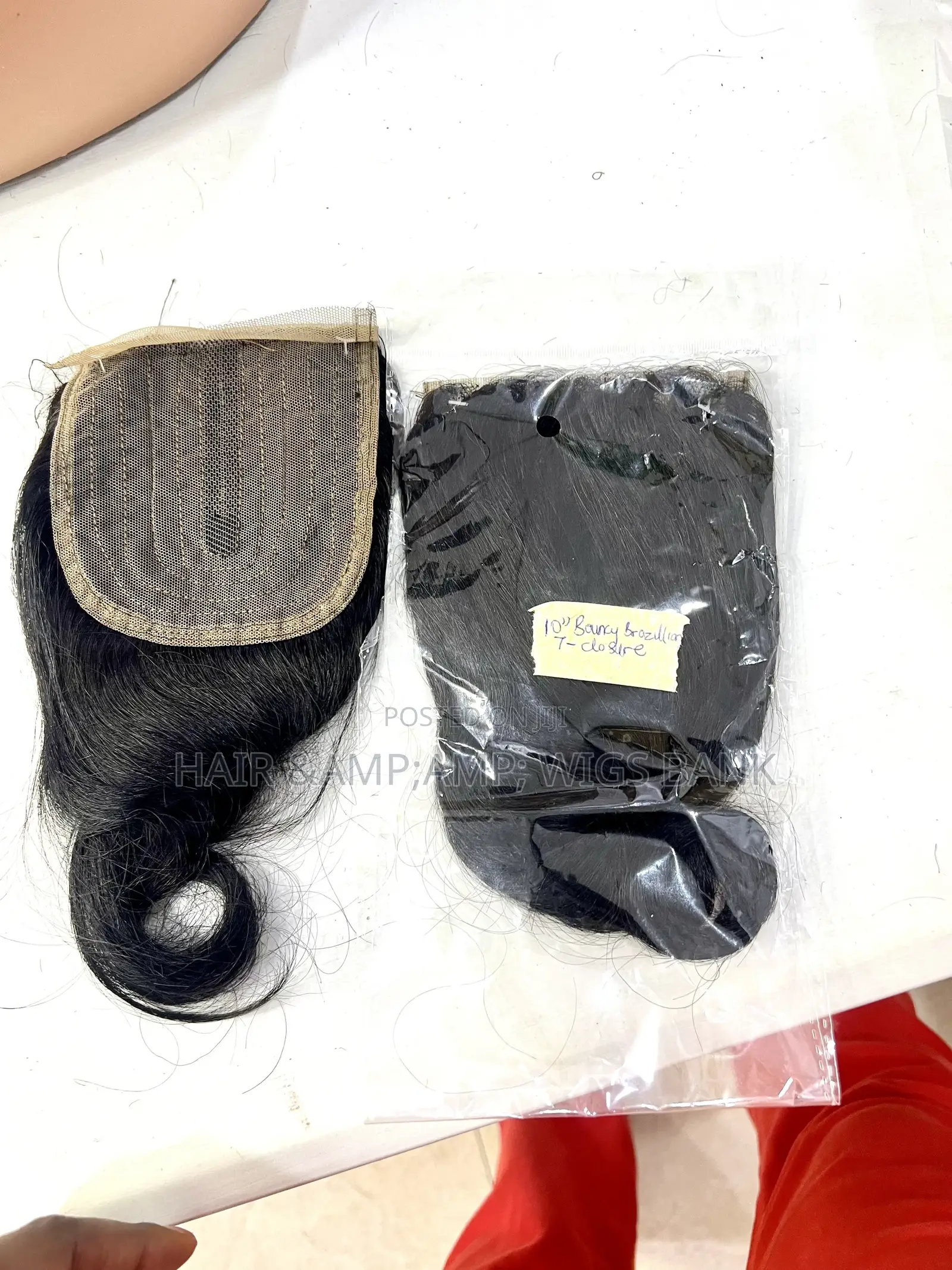 Human Hair T-Closure for Fixing or Wigging