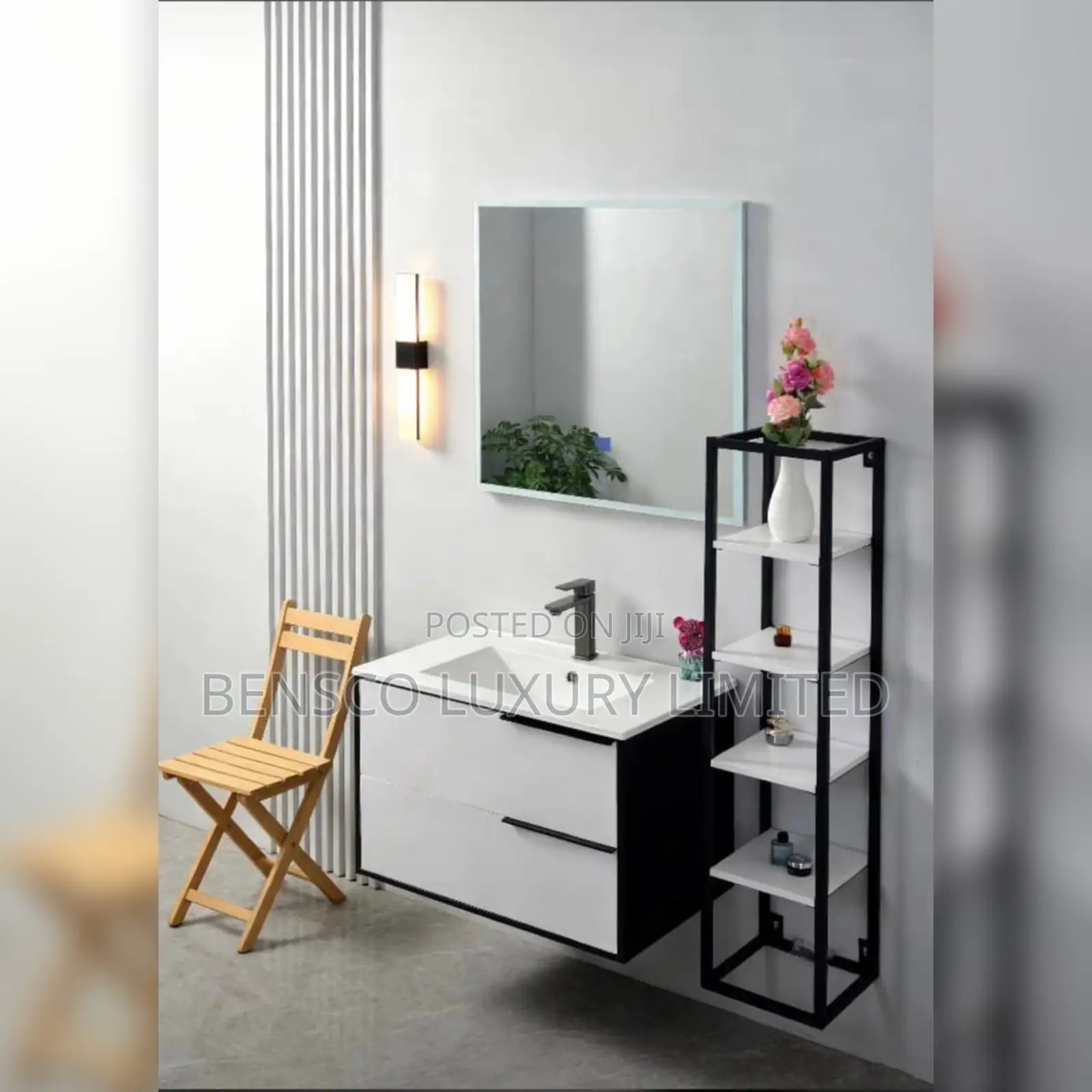 Luxury Wall-Mounted Bathroom Vanity Cabinet With Mirror Storage Shelf