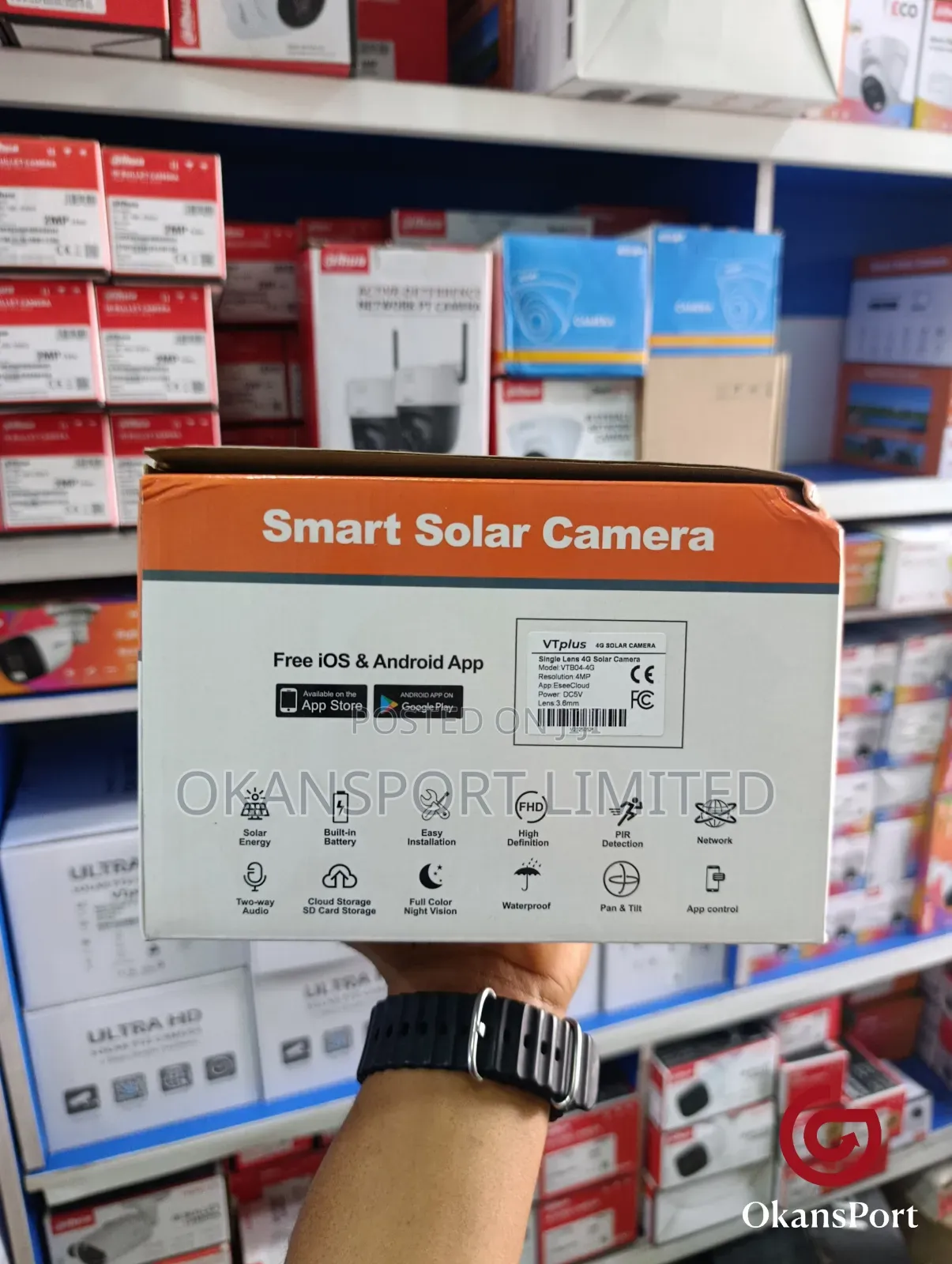 Viewtec Hd Dual-Lens Solar PTZ Camera - Indoor/Outdoor 355°X120°