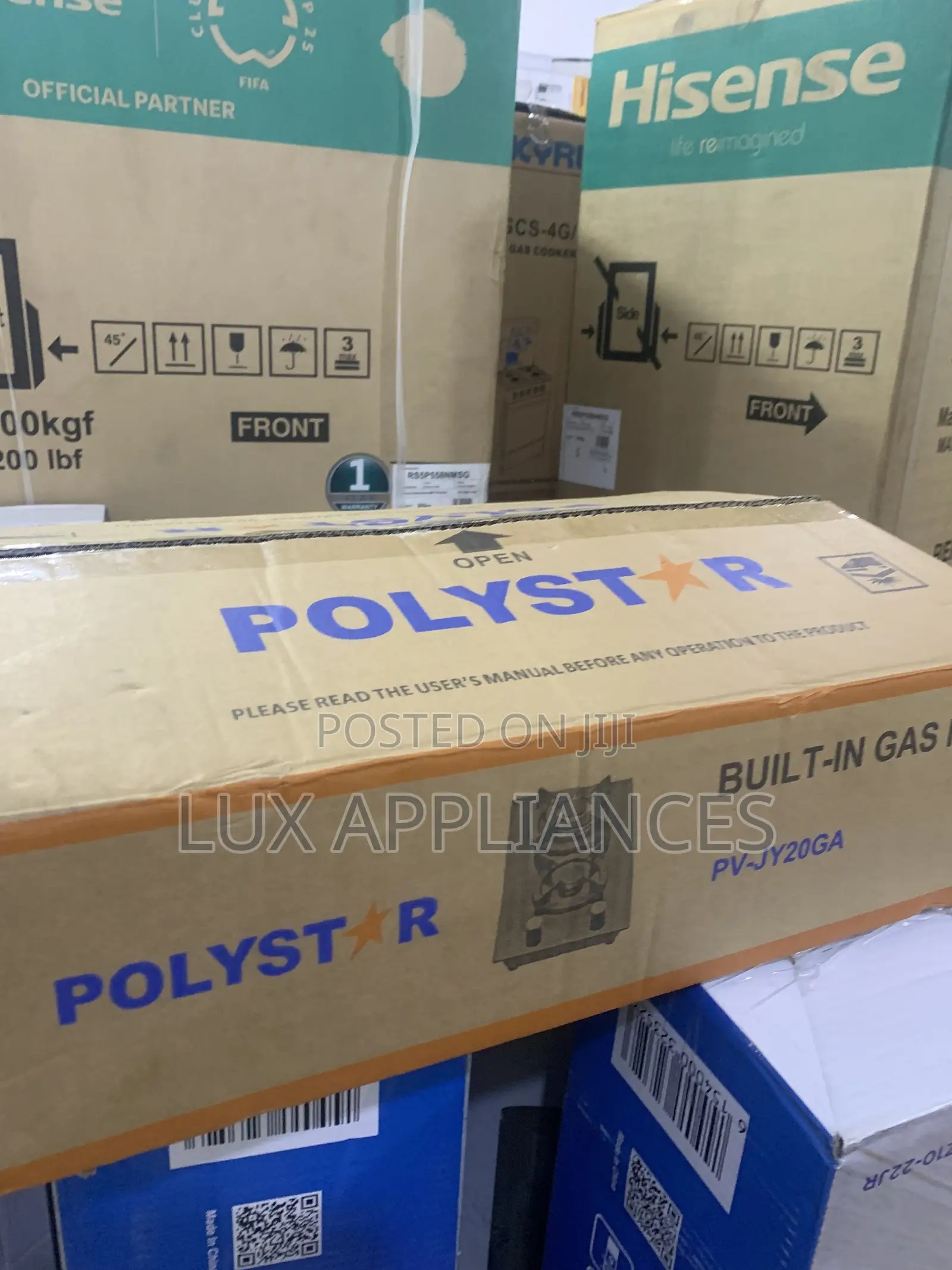 Polystar Inbuilt 2 Burner Gas Hob – Tempered Glass Finish