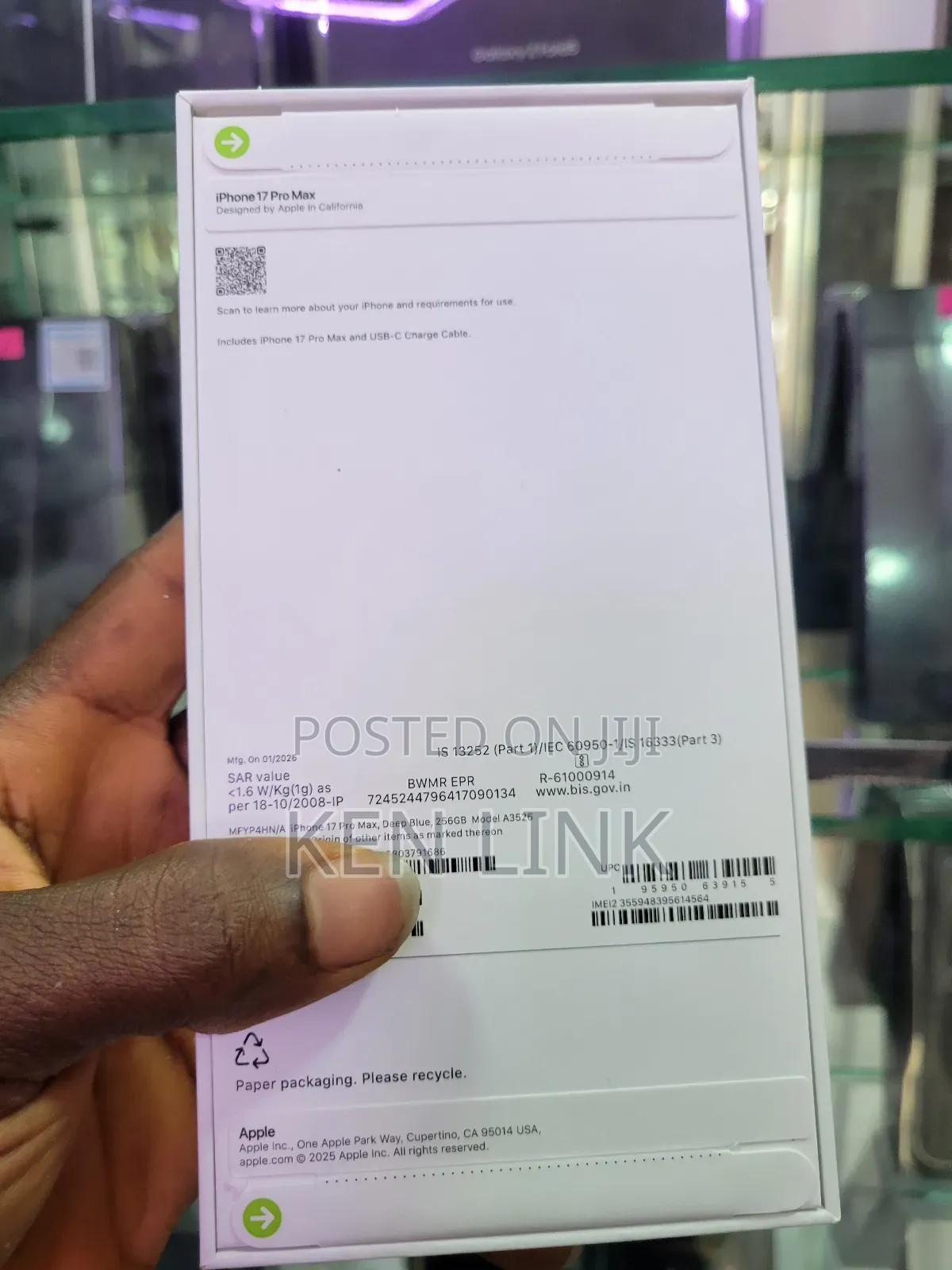 New Apple iPhone 17 Pro Max 256 GB Blue