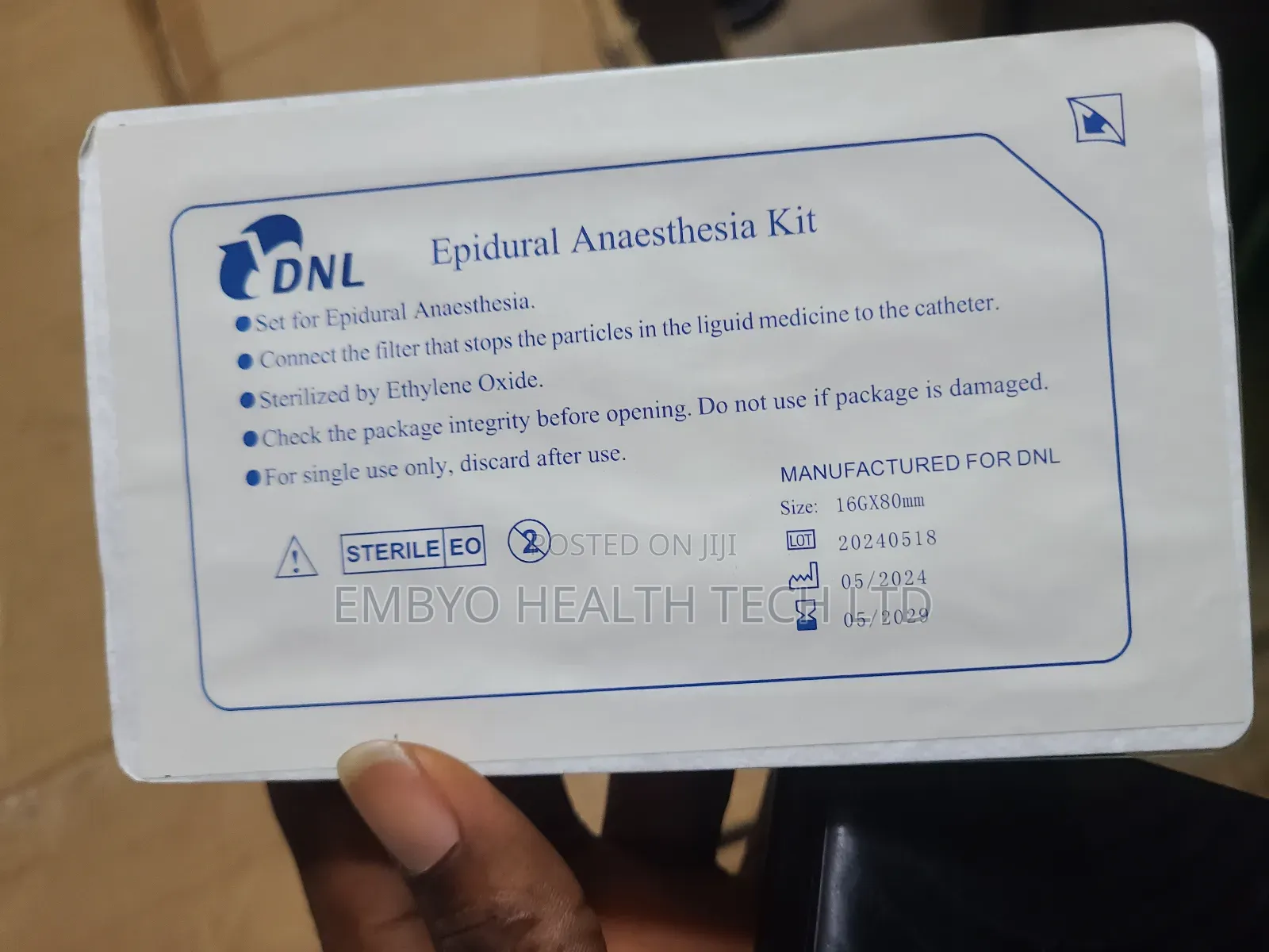 Epidural Anaesthesia Kit